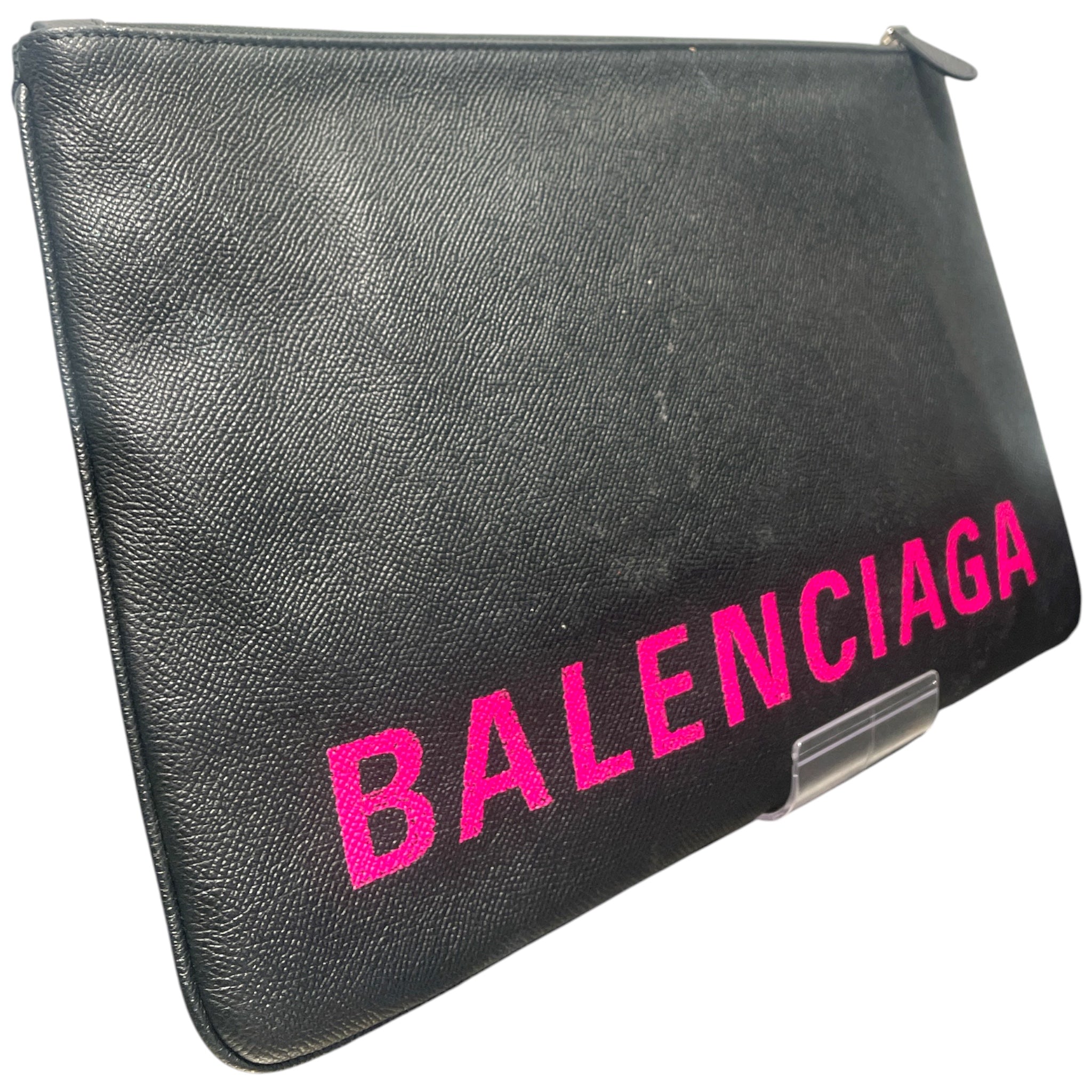 BALENCIAGA/Clutch Bag/Leather/BLK/ view 2