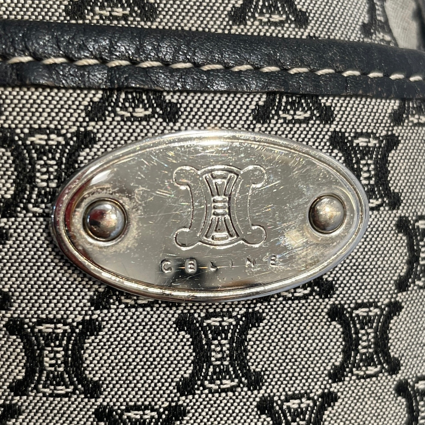 CELINE/Hand Bag/Monogram/Leather/GRY/Boogie Macadam Monogram Bag view 5