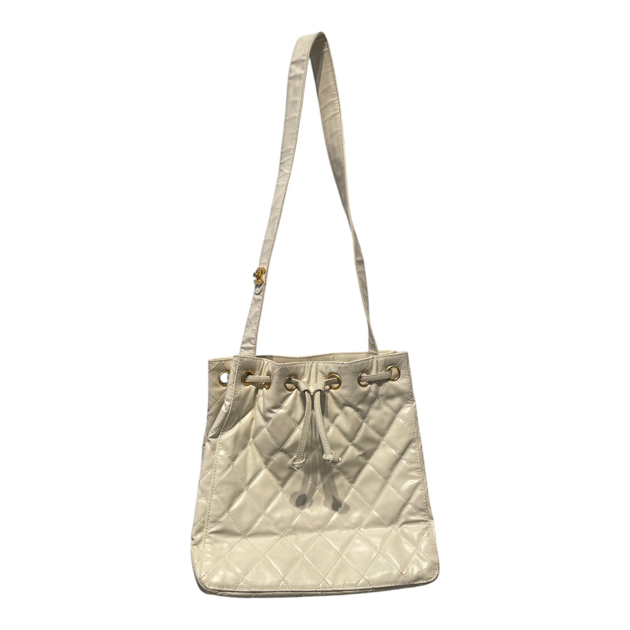 CHANEL/Basket Bag/Leather/WHT/VINTAGE CHANEL  98-96 view 1