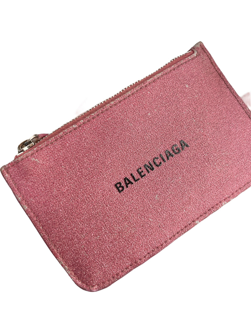 BALENCIAGA/Coin Wallet/S/Leather/PNK/