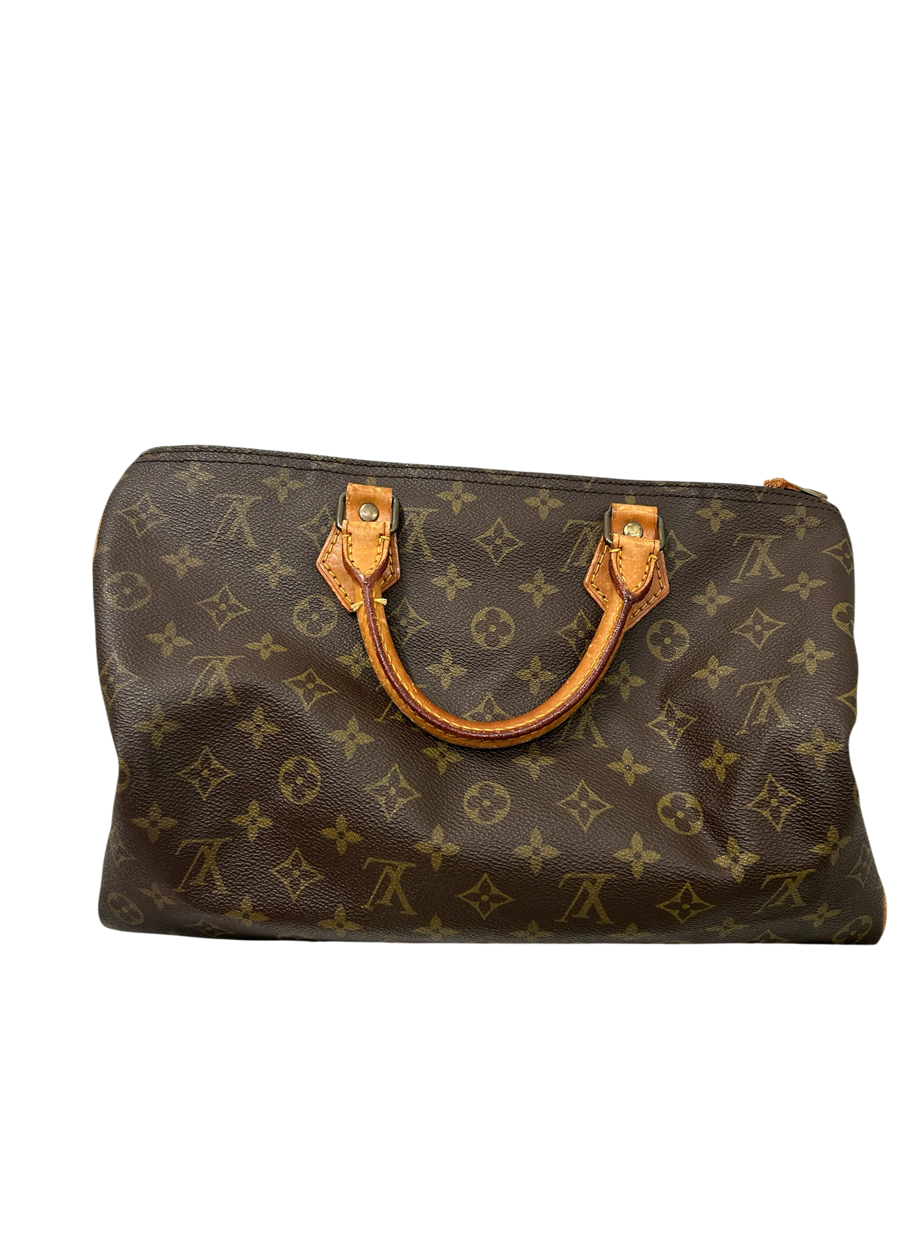 LOUIS VUITTON/Hand Bag/Monogram/Leather/BRW/Speed Cut ZIp view 3
