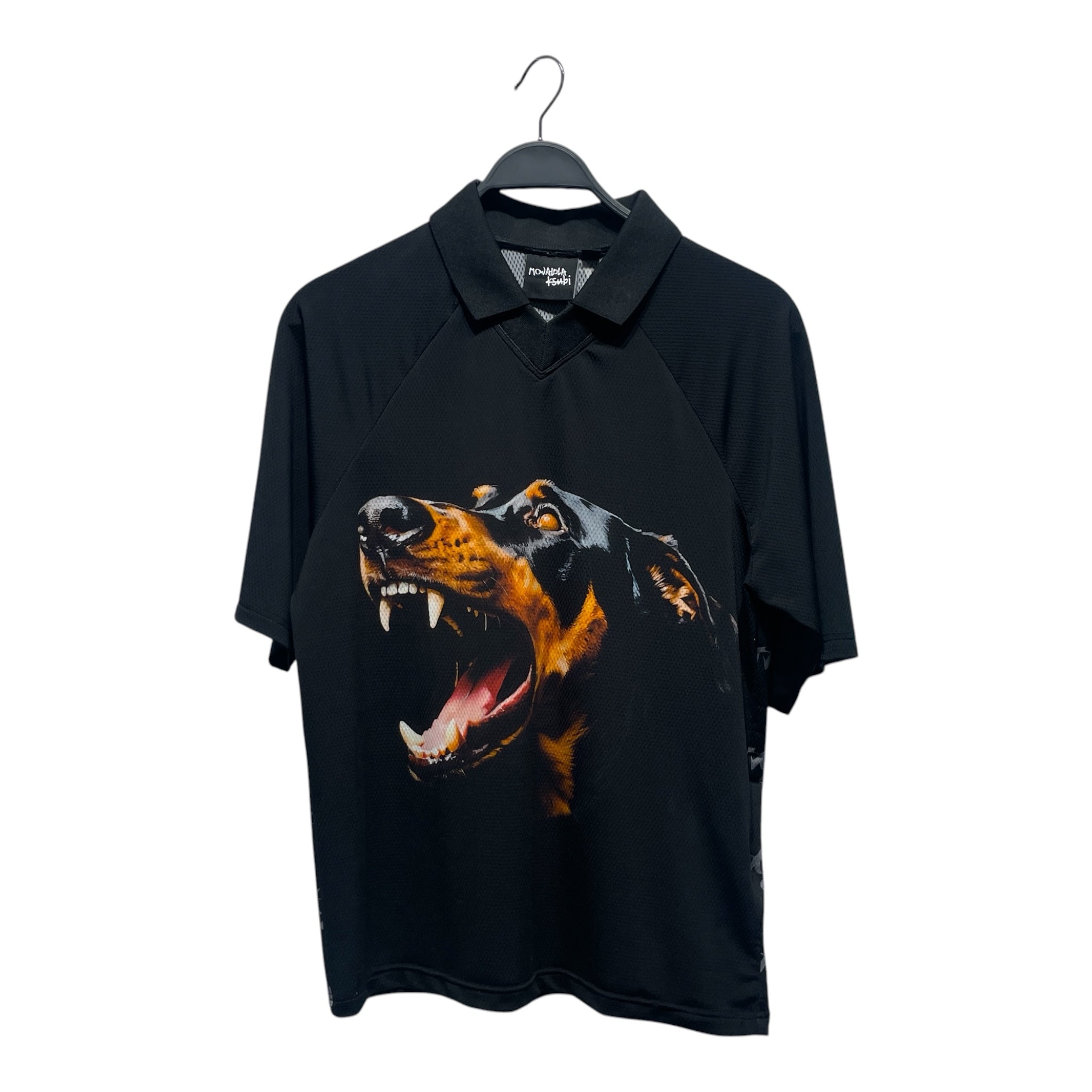MOWALOLA/ksubi/Polo Shirt/S/Acrylic/BLK/All Over Print/
