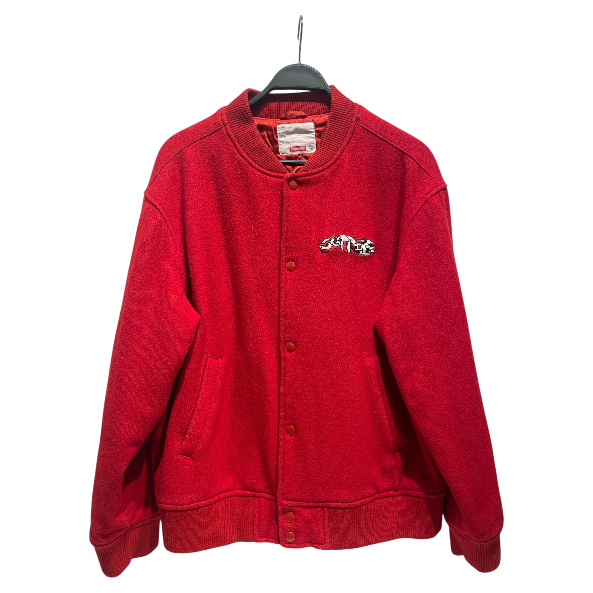 Supreme/Jacket/XL/Wool/RED/Graphic/GEOMETRIC BACK LOGO view 1