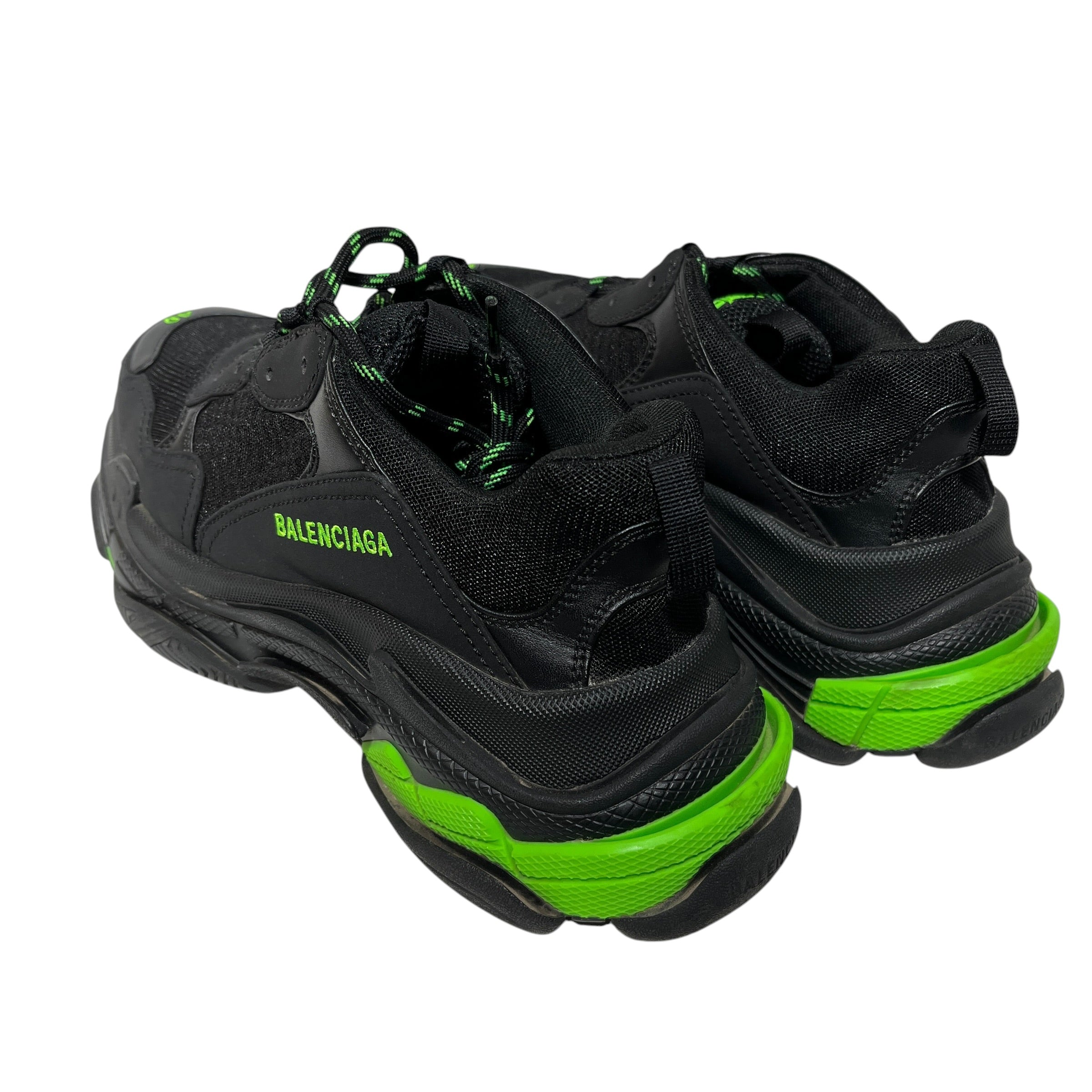 BALENCIAGA/Low-Sneakers/US 7/Leather/BLK/triple s view 2