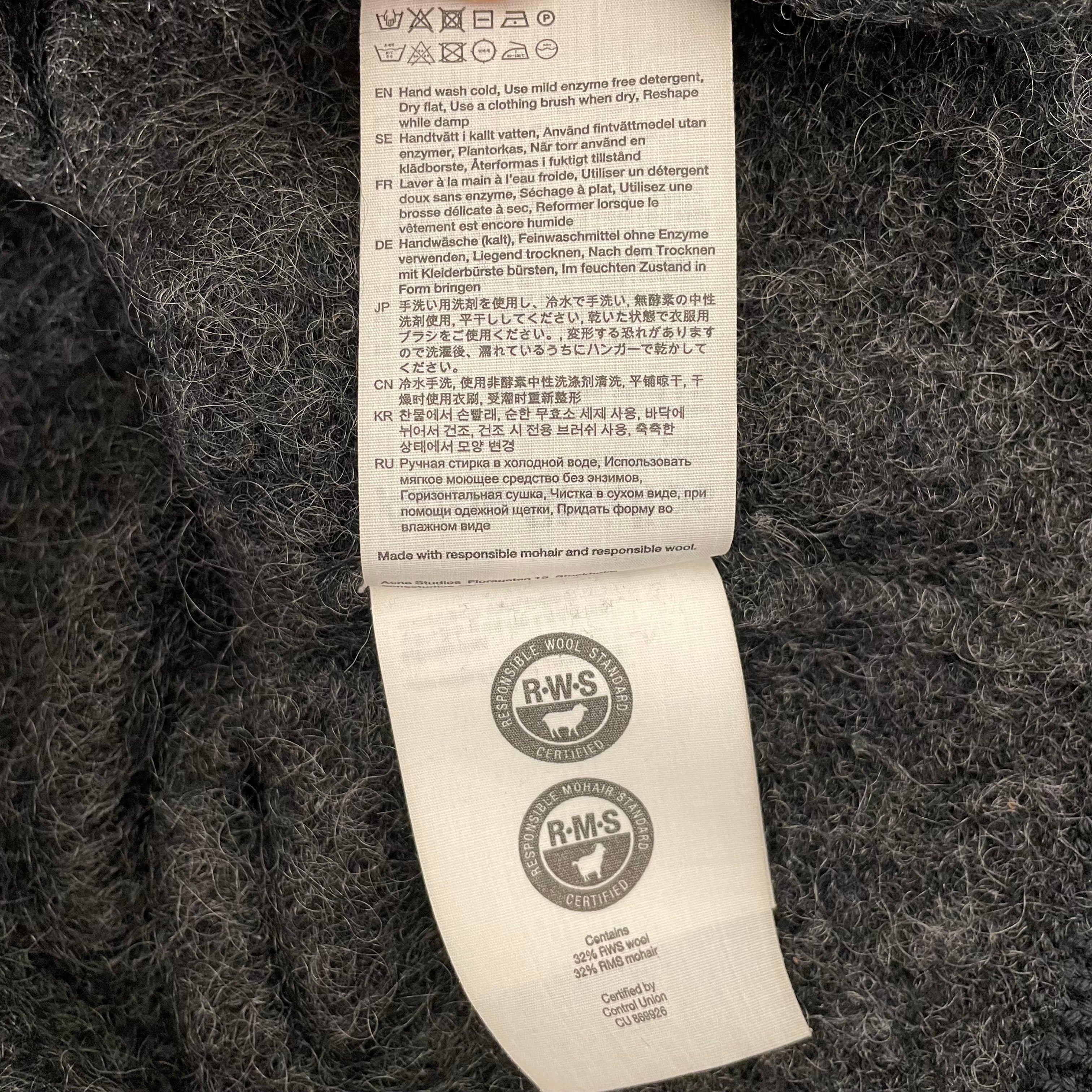 Acne Studios/Cardigan/S/Mohair/BLK/ view 5
