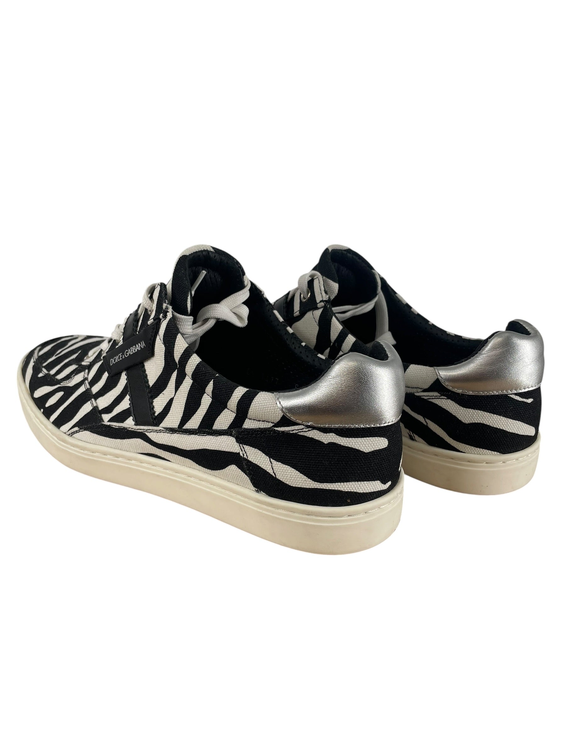 DOLCE&GABBANA/Low-Sneakers/US 8/Animal Pattern/MLT/1477 ZEBRA SHOES view 2
