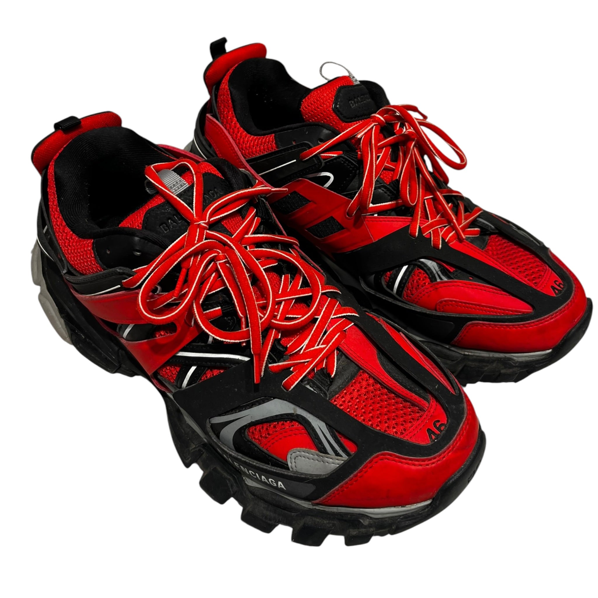 BALENCIAGA/Low-Sneakers/US 13/Cotton/RED/Red/BLK view 1
