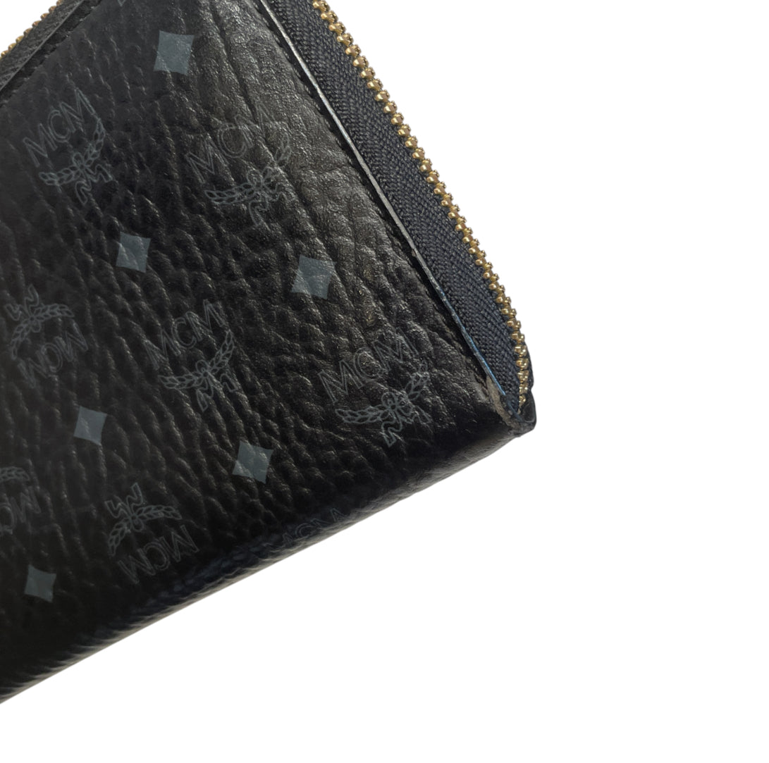 MCM/Long Wallet/Monogram/Leather/BLK/L's/blk gry view 4