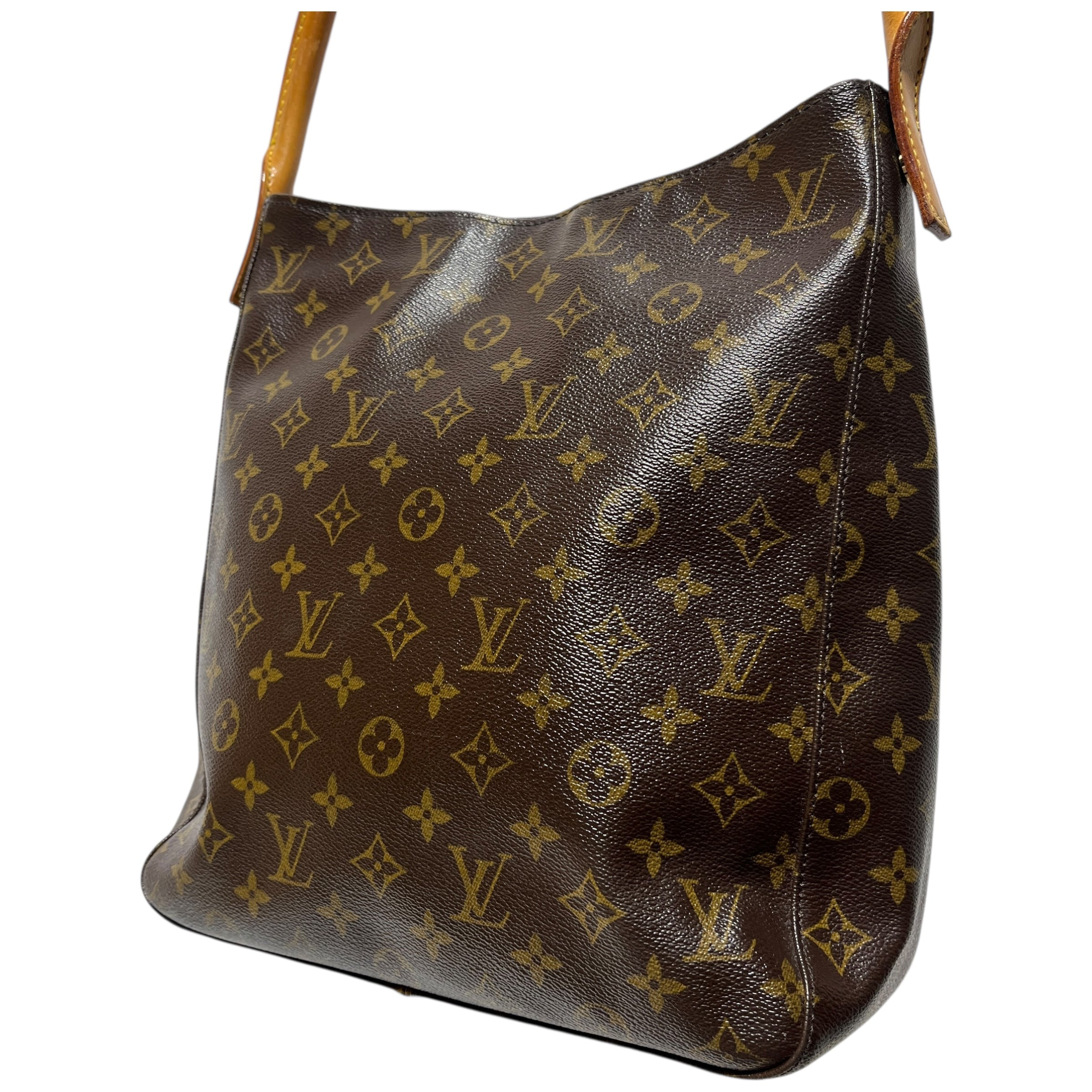 LOUIS VUITTON/Hand Bag/Monogram/Leather/BRW/LOOPING GM view 4