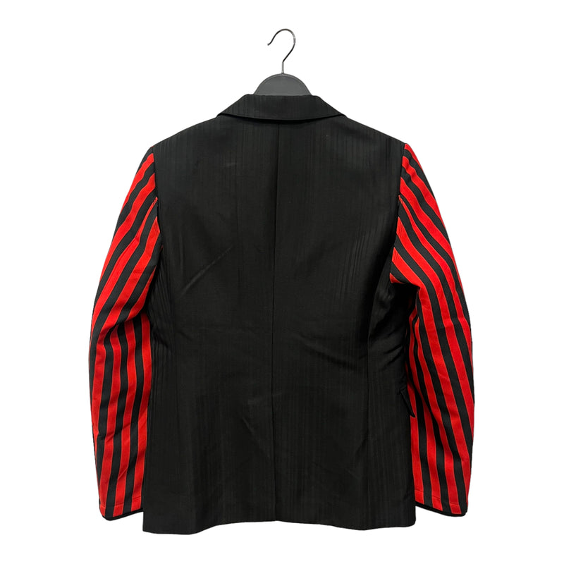 COMME des GARCONS HOMME PLUS/Tailored Jkt/S/Black/Rayon/Stripe/PK-J033/PK-J033