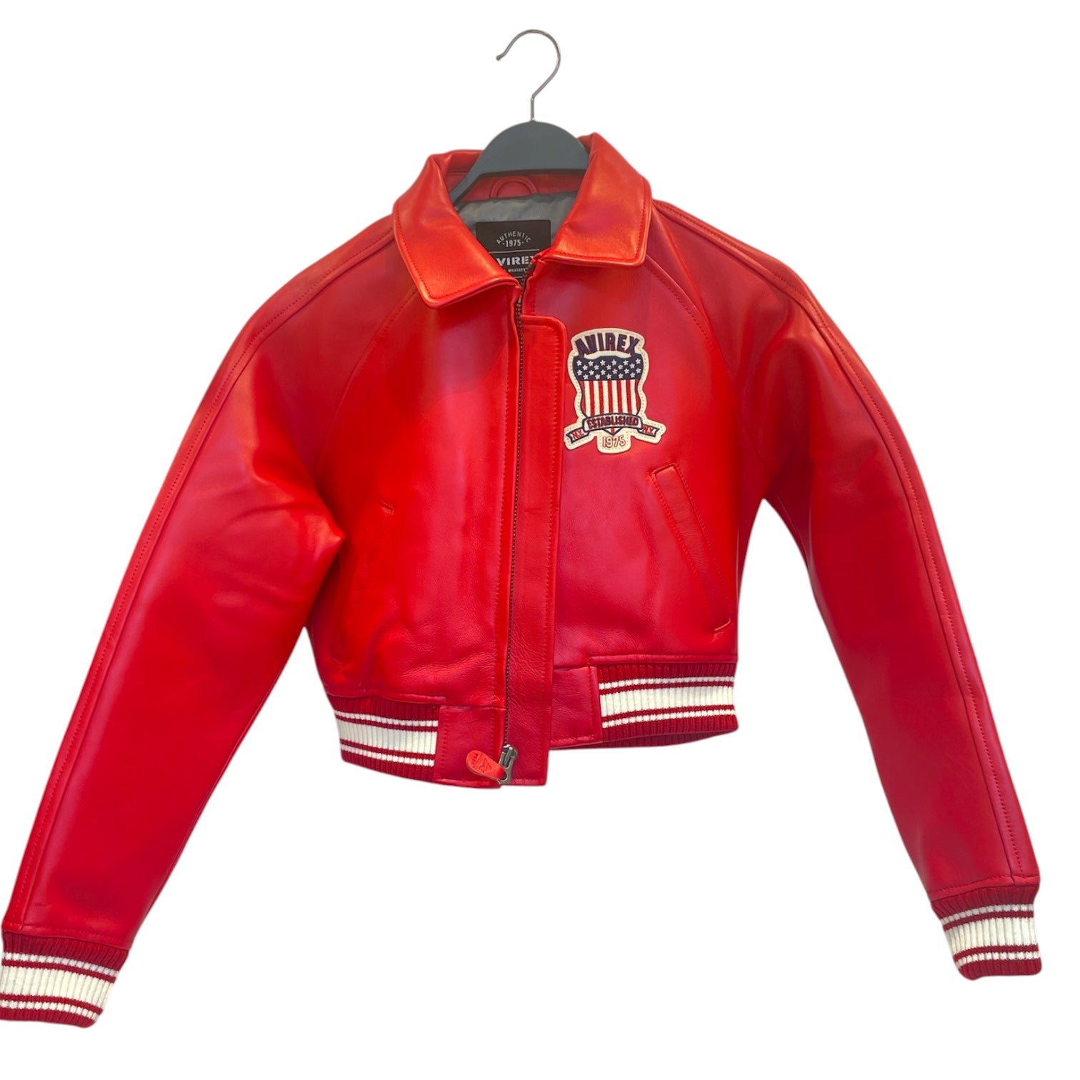 AVIREX/Souvenir Jkt/S/Leather/RED/1975/all americans/N.Y view 1