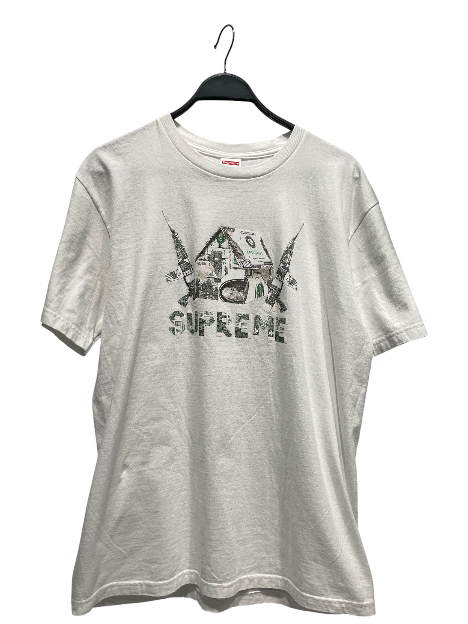 Supreme/T-Shirt/L/Cotton/WHT/MONEY HOUSE view 1