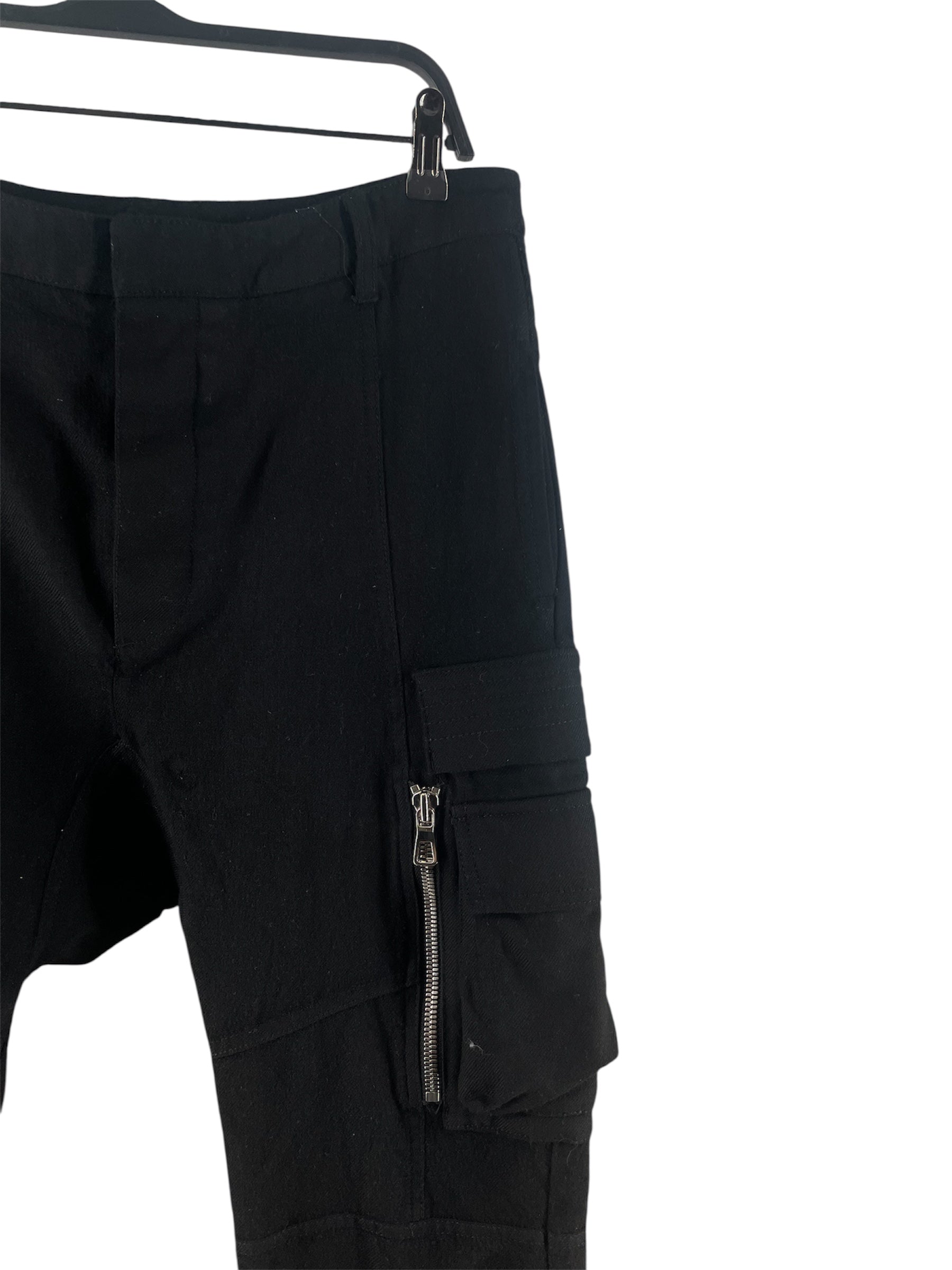 BALMAIN/H&M/Cargo Pants/32/Wool/BLK/RN101255 view 3
