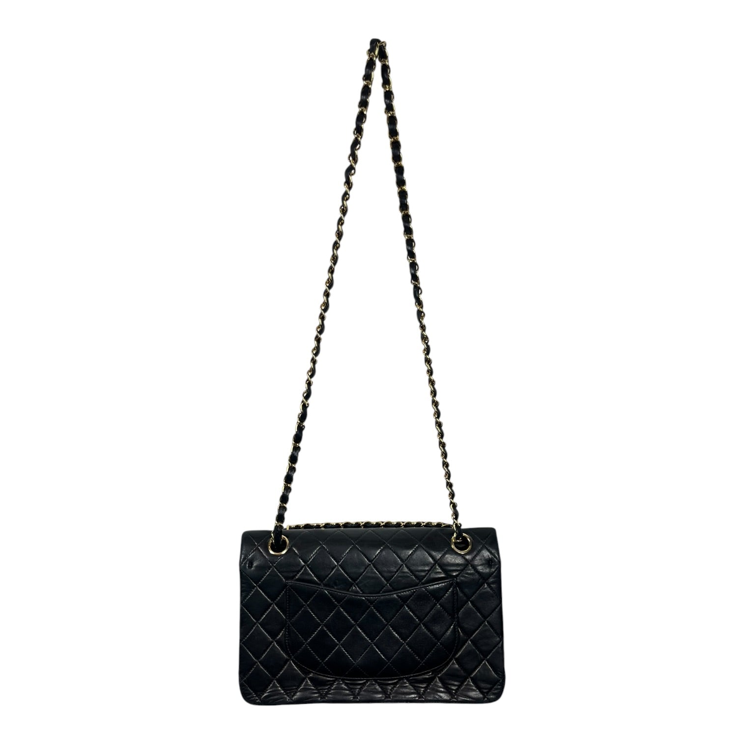 CHANEL/Hand Bag/Leather/BLK/Quilted medium double flap view 2