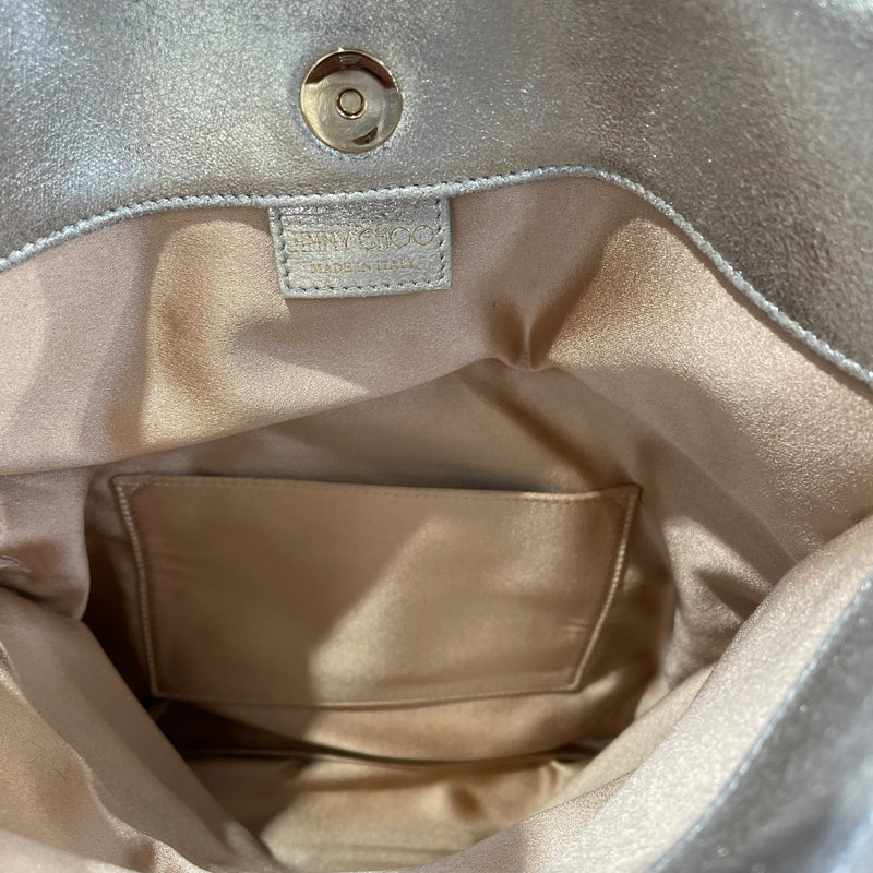 JIMMY CHOO/Clutch Bag/Suede/SLV/
