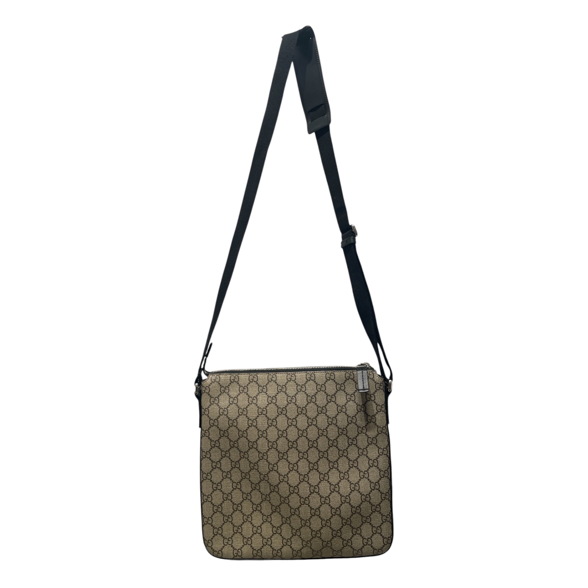 GUCCI/Cross Body Bag/Monogram/KHK/GG Supreme Messenger Bag view 2