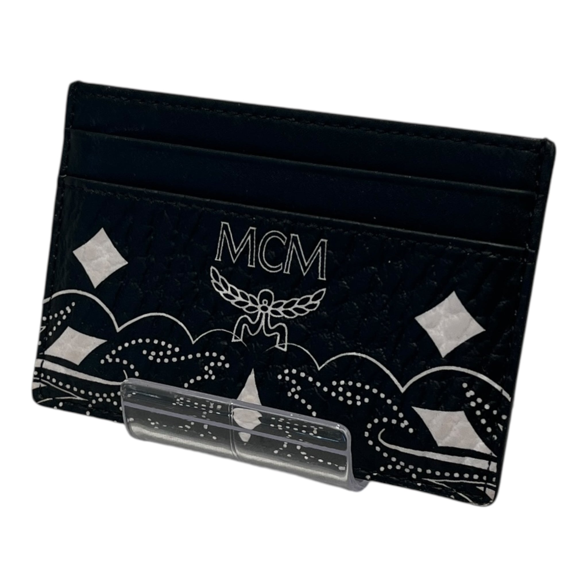 MCM/Wallet/Paisley/Leather/BLK/bandana card holder view 1