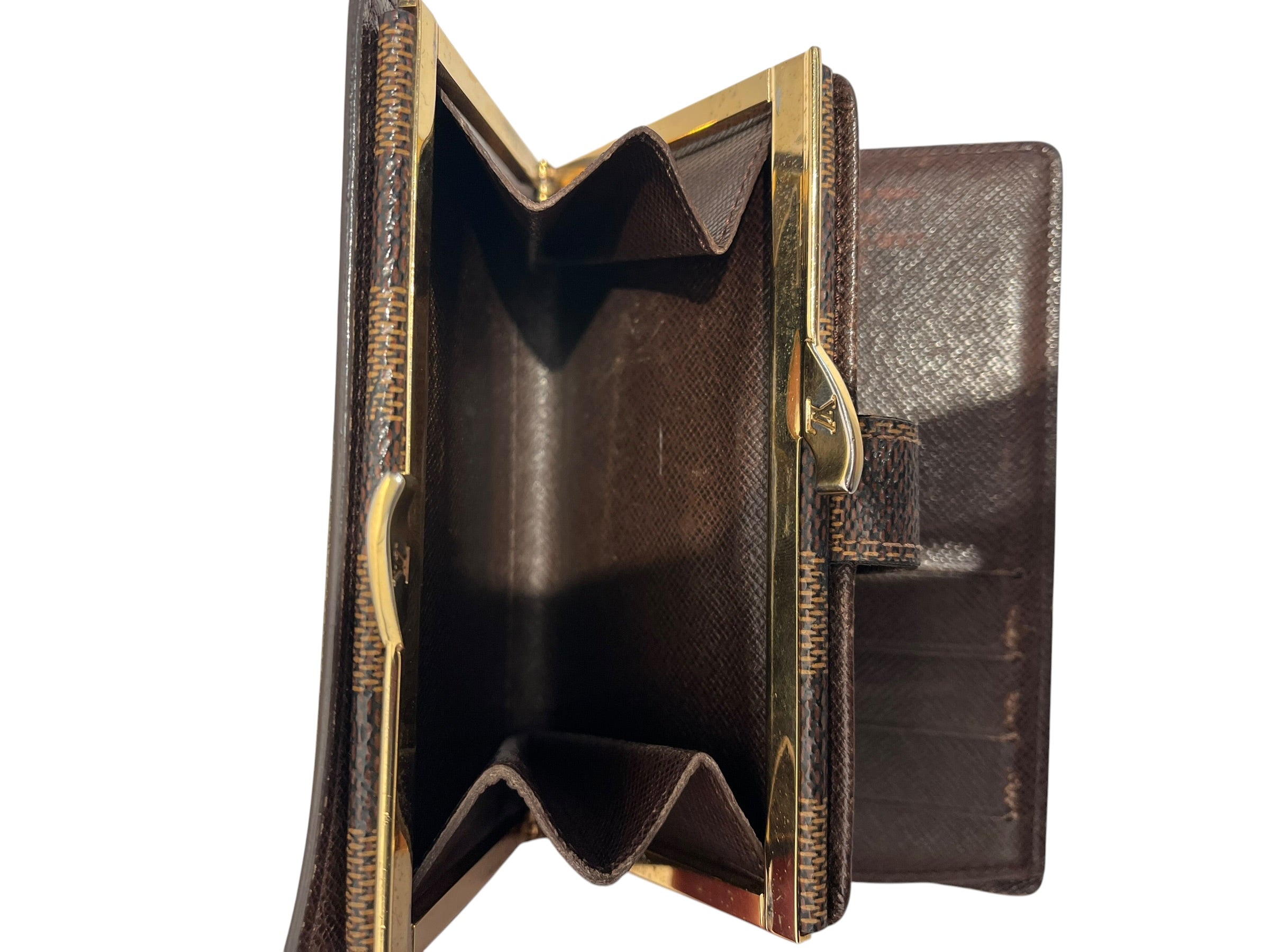 LOUIS VUITTON/Wallet/Gingham Check/Leather/BRW/L's/ view 4