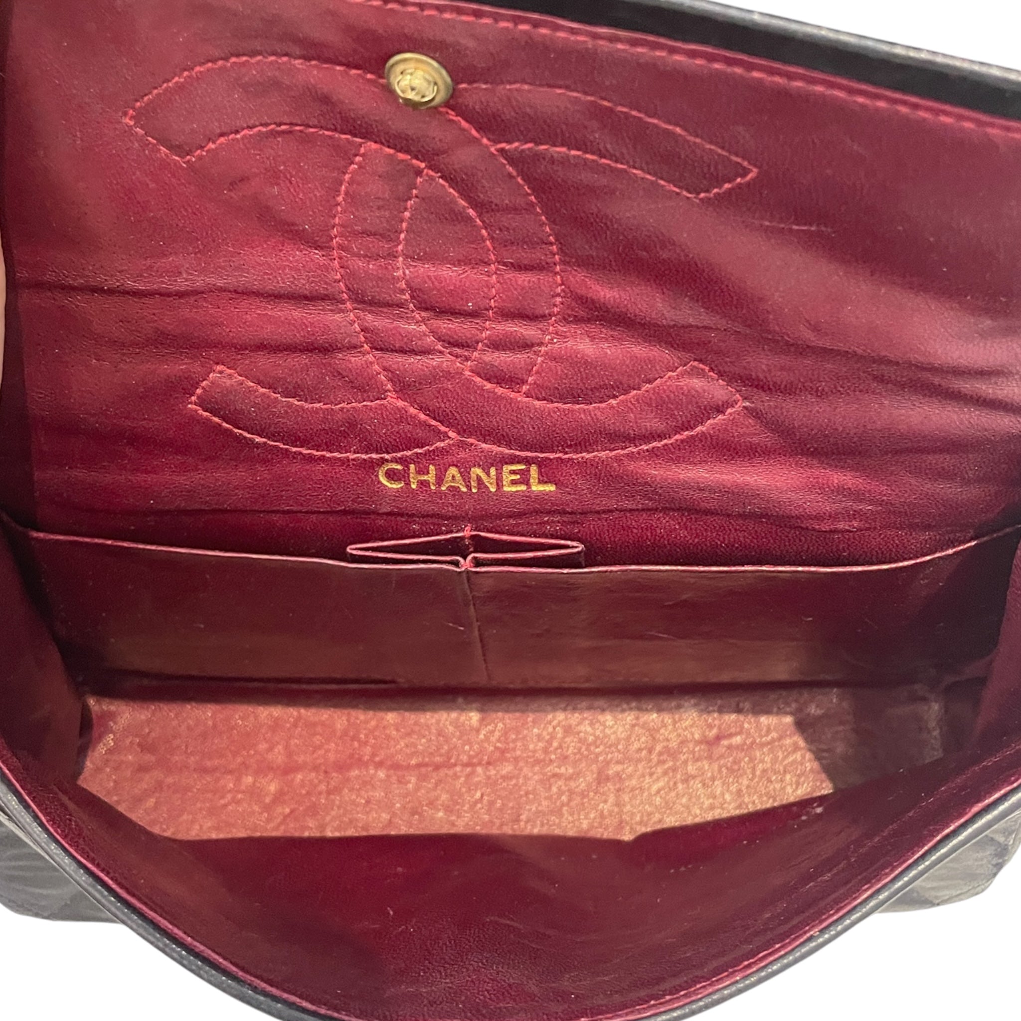 CHANEL/Bag/Lambskin/NVY/VINTAGE DOUBLE FLAP view 6