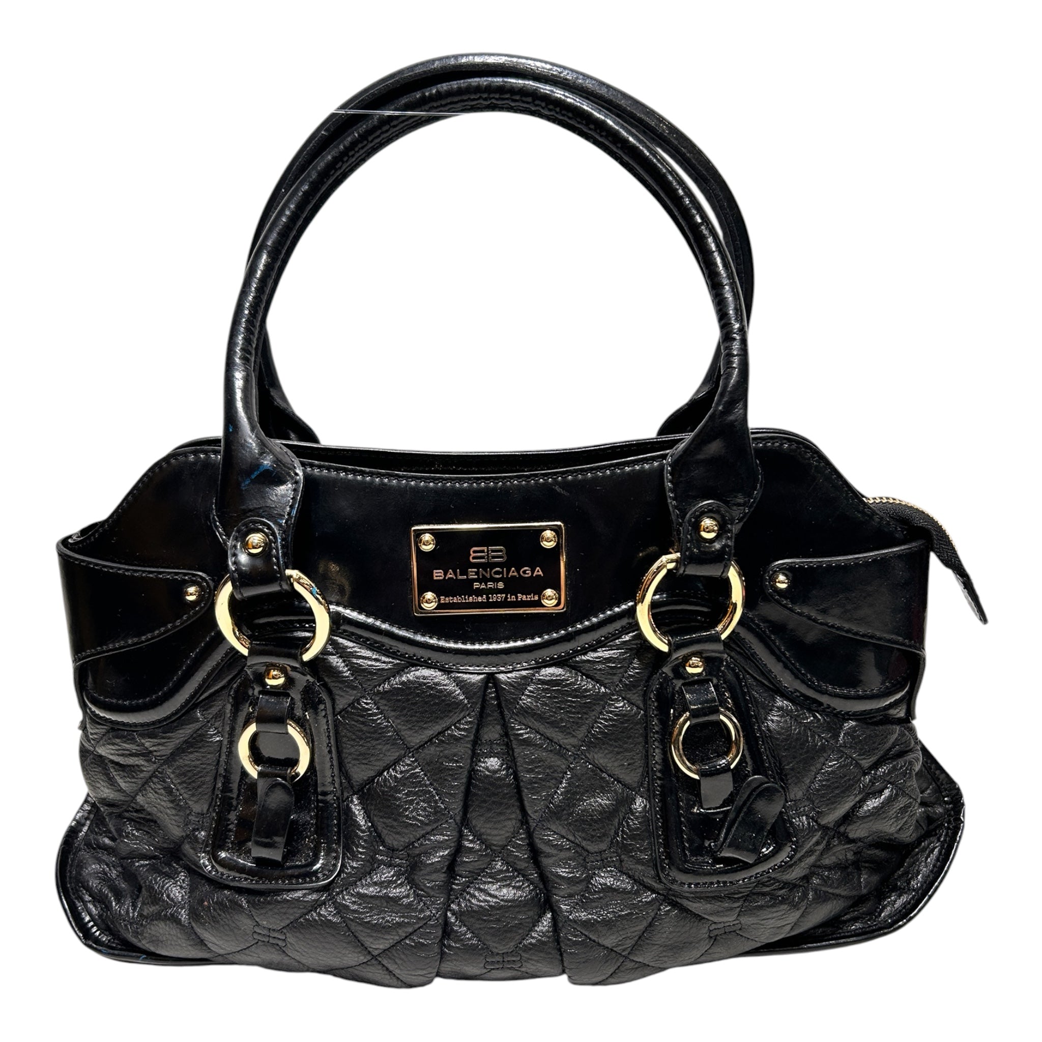 BALENCIAGA/Bag/Leather/BLK/QUILTED LEATHER TOTE view 1