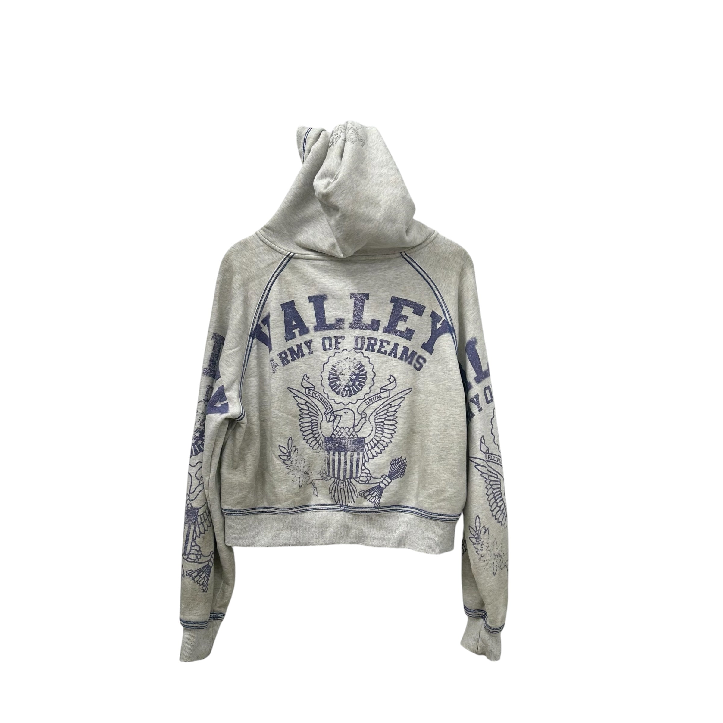 Vale/Zip Up Hoodie/S/Cotton/GRY/army view 3