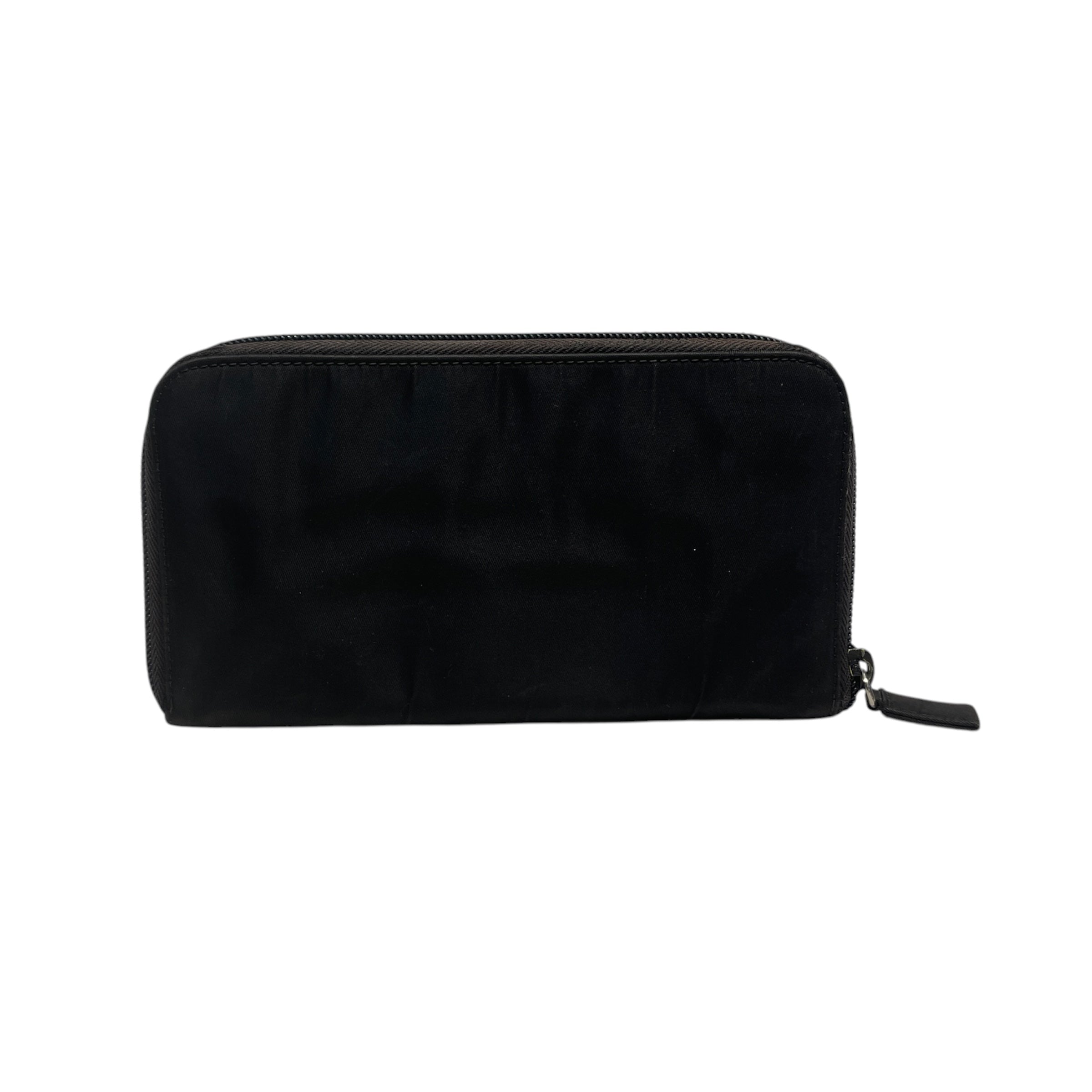 PRADA/Long Wallet/Nylon/BLK/L's/LONG ZIP CLUTCH view 2