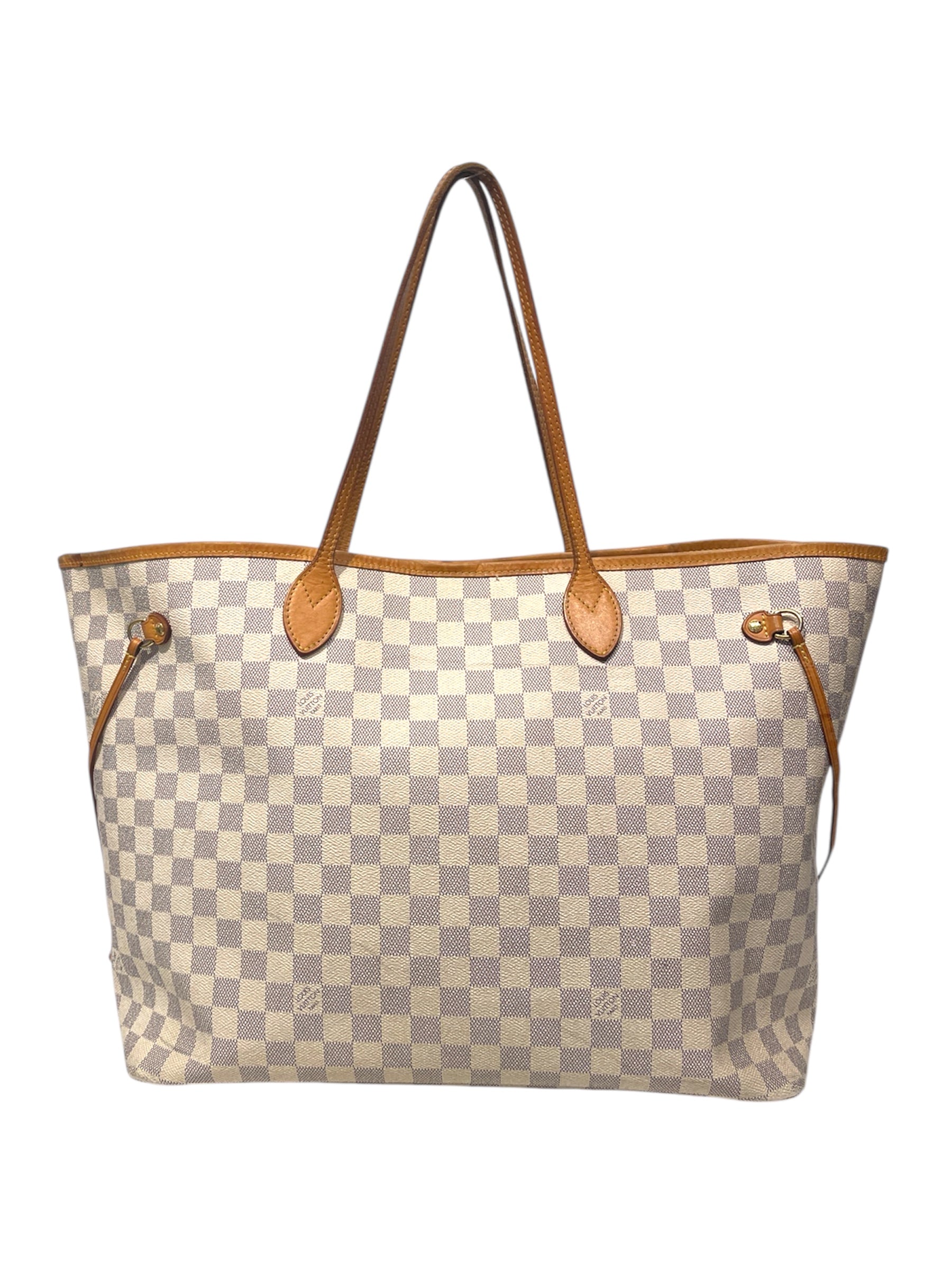 LOUIS VUITTON/Tote Bag/Border/Leather/CRM/Large Neverfull view 1