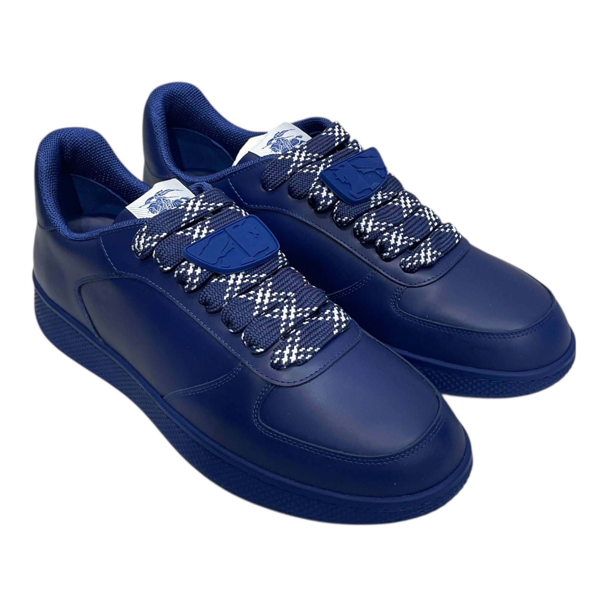 BURBERRY/Low-Sneakers/EU 43/Cotton/BLU/WIDE  BRAIDED LACES BLU view 1