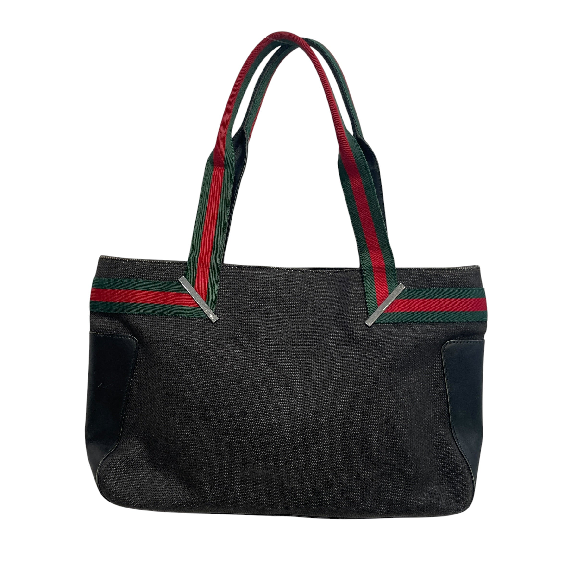 GUCCI/Tote Bag/Cotton/BLK/Stripped Canvas Tote view 2