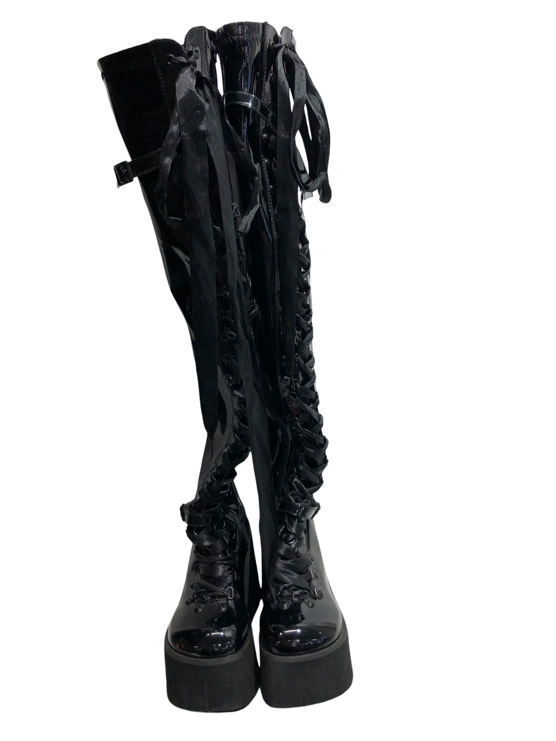 Demonia/Long Boots/US 8.5/Leather/BLK/ view 2