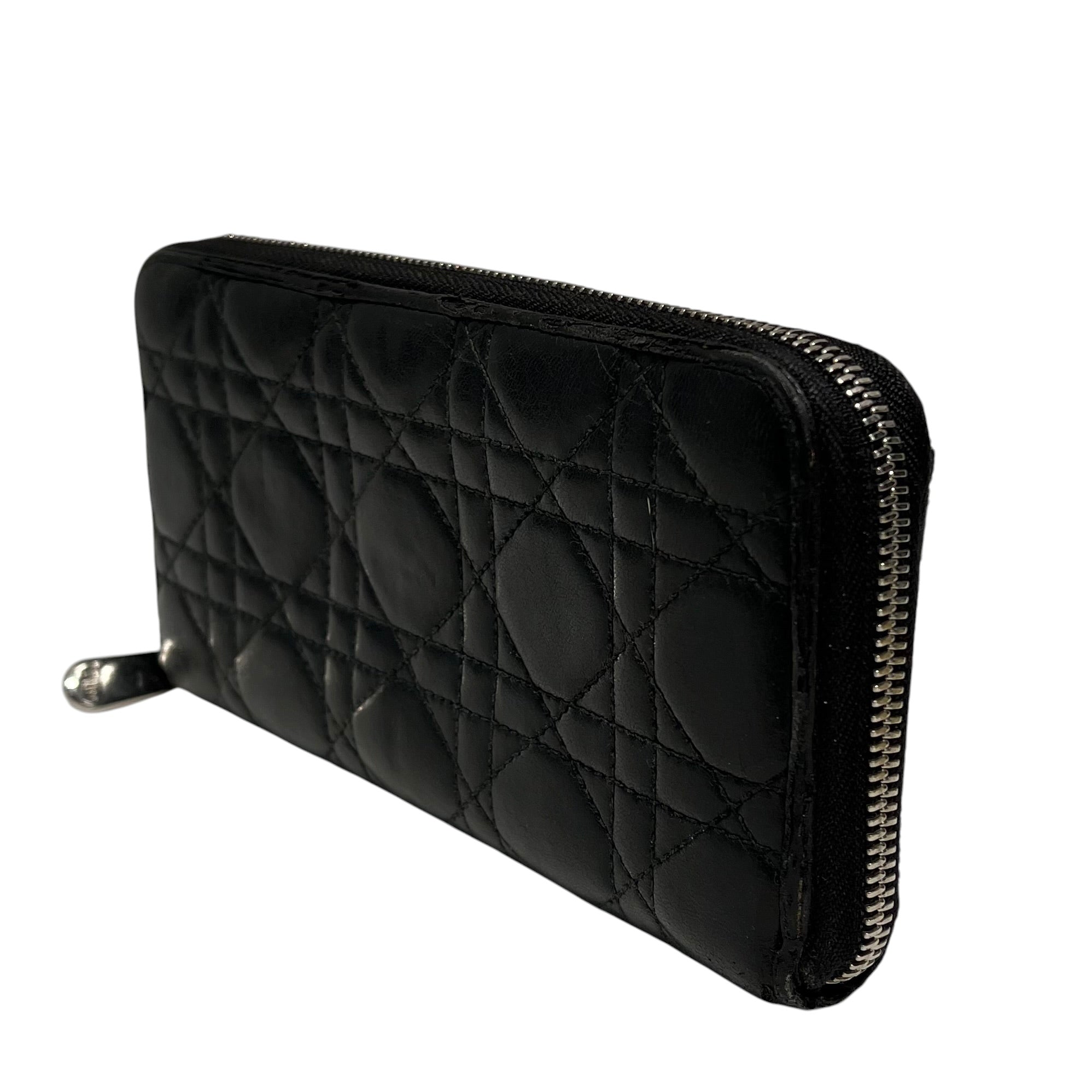 Christian Dior/Long Wallet/Leather/BLK/LADY DIOR VOYAGEUR 02-LU-0039 view 2