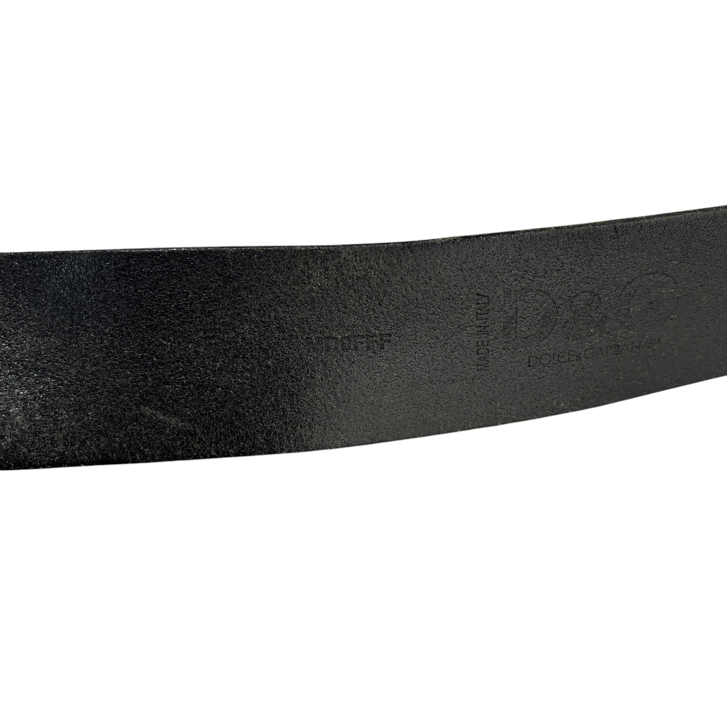 DOLCE&GABBANA/Belt/Leather/BLK/L's/VINTAGE GRAPHIC D&G BUCKLE view 4