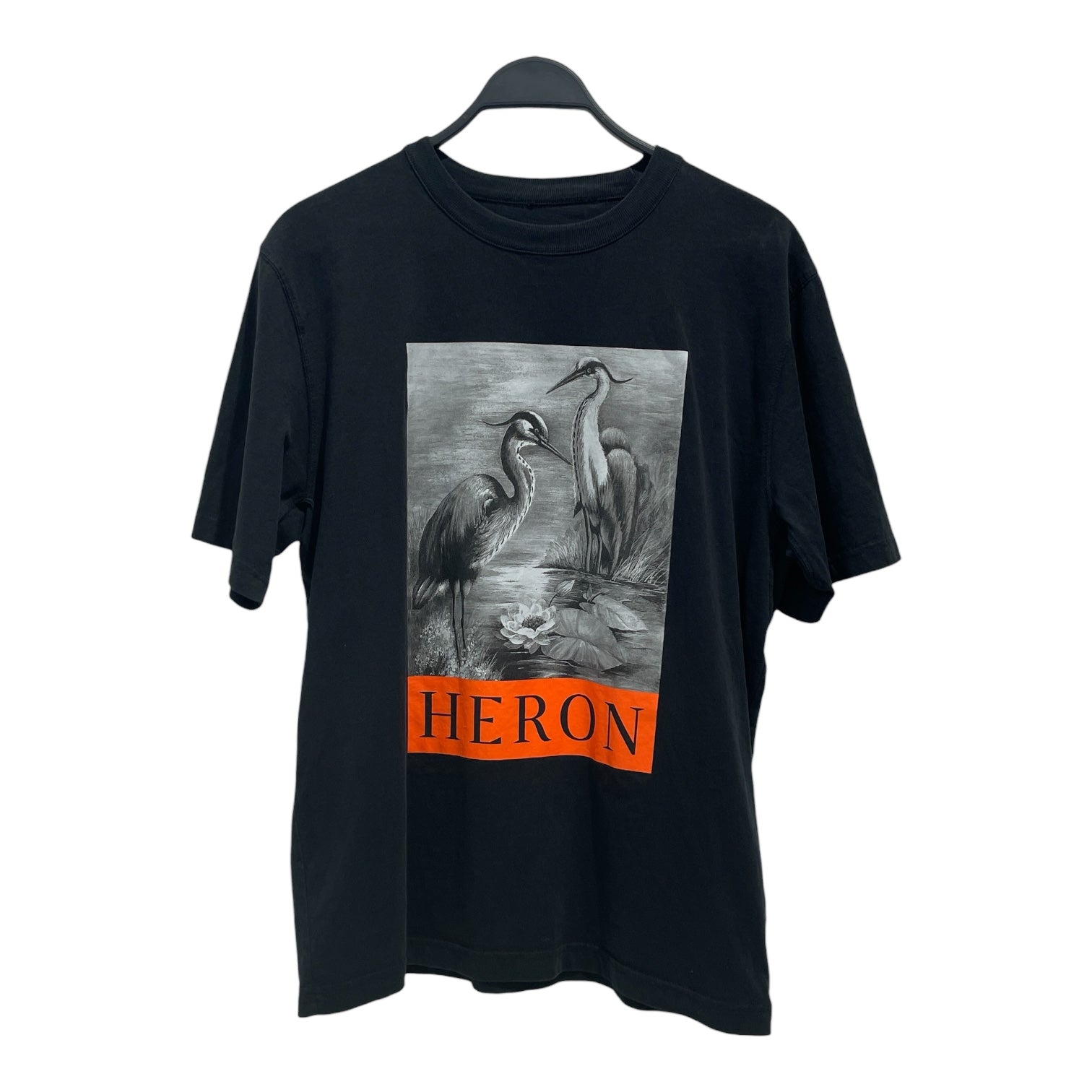 HERON PRESTON/T-Shirt/M/Cotton/BLK/Graphic/HERON view 1