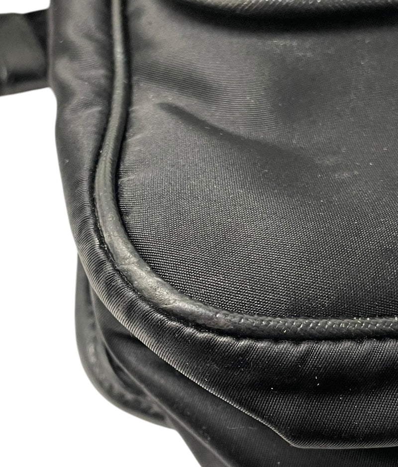 PRADA/Cross Body Bag/Nylon/BLK/CLIP BUCKLE