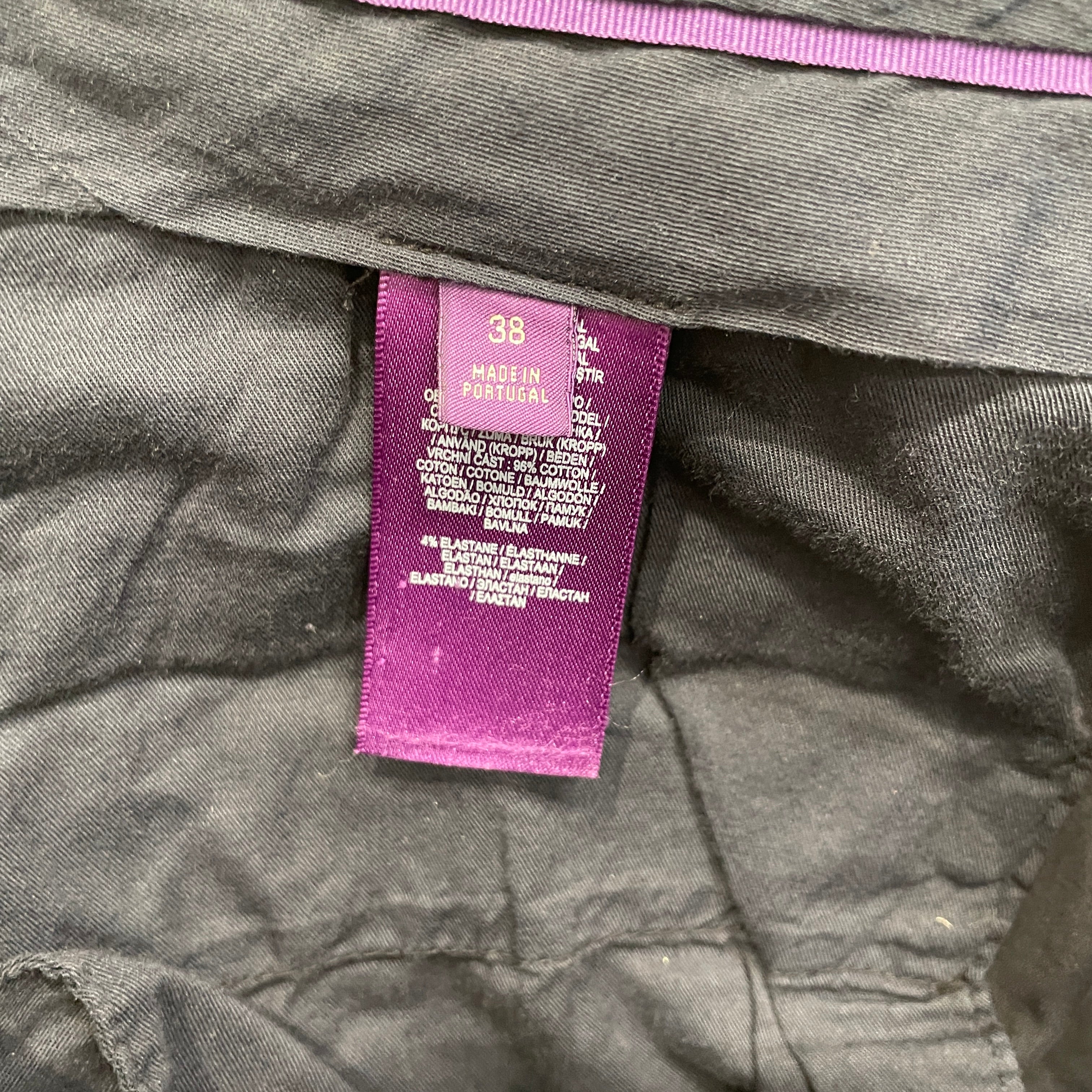 RALPH LAUREN PURPLE LABEL/Straight Pants/38/Cotton/BLU/STRAIGHT TROUSER view 4