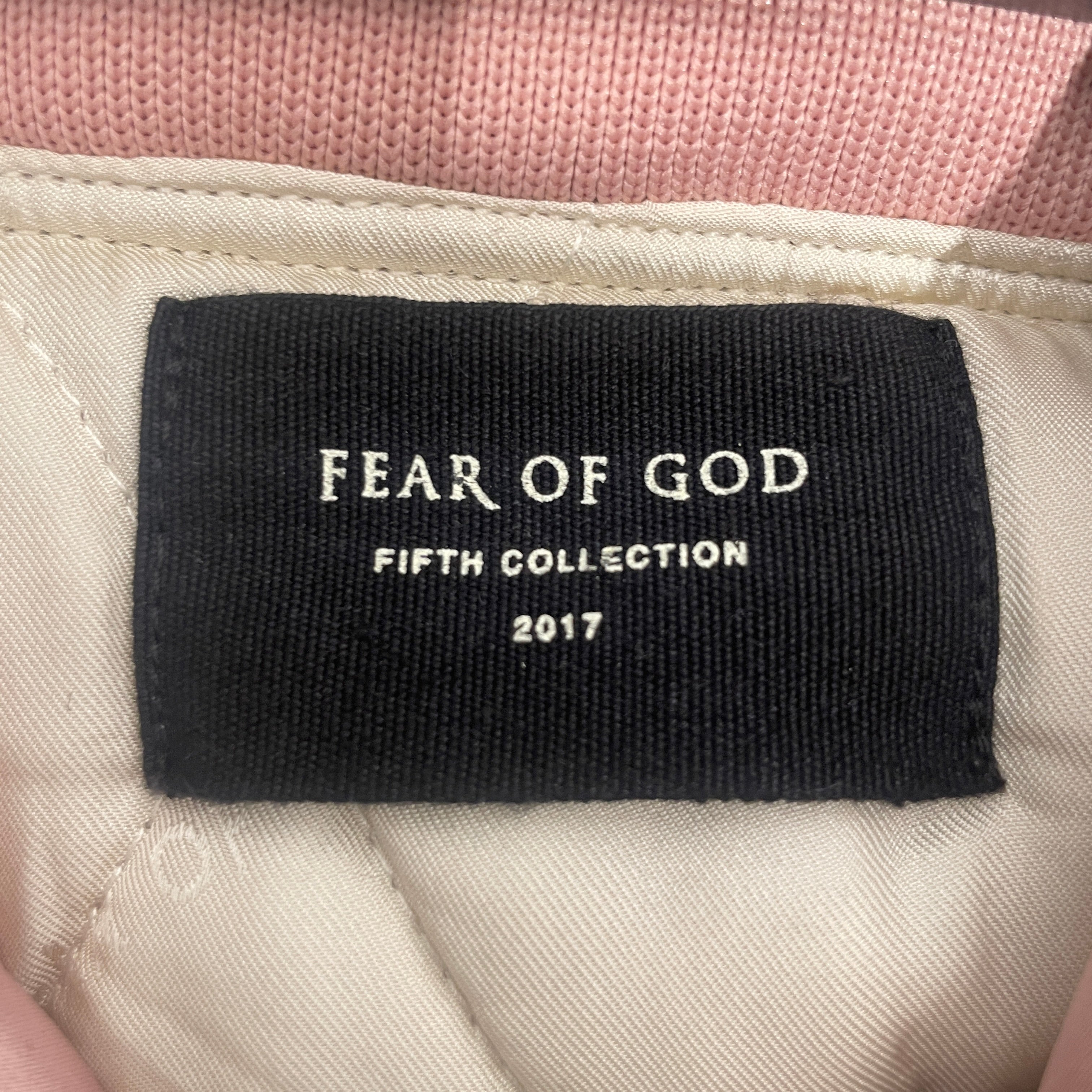 FEAR OF GOD/Baseball Jkt/S/PNK/Pink satin view 3