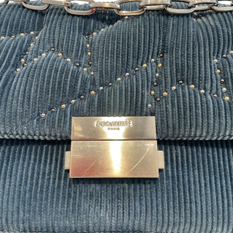 Zadig&Voltaire/Hand Bag/Graphic/Corduroy/BLU/