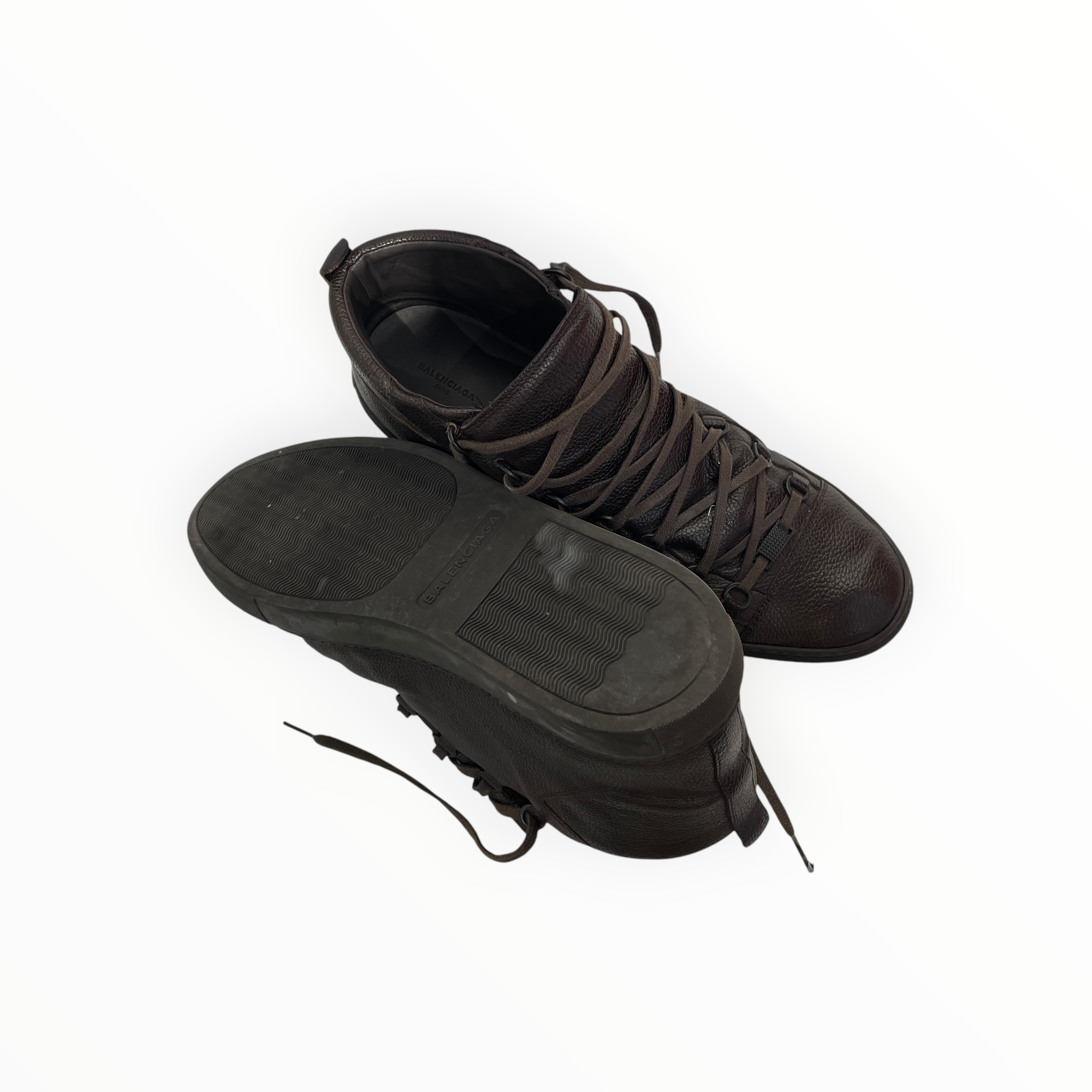 BALENCIAGA/Hi-Sneakers/EU 46/Leather/BRW/Arena High Top view 4