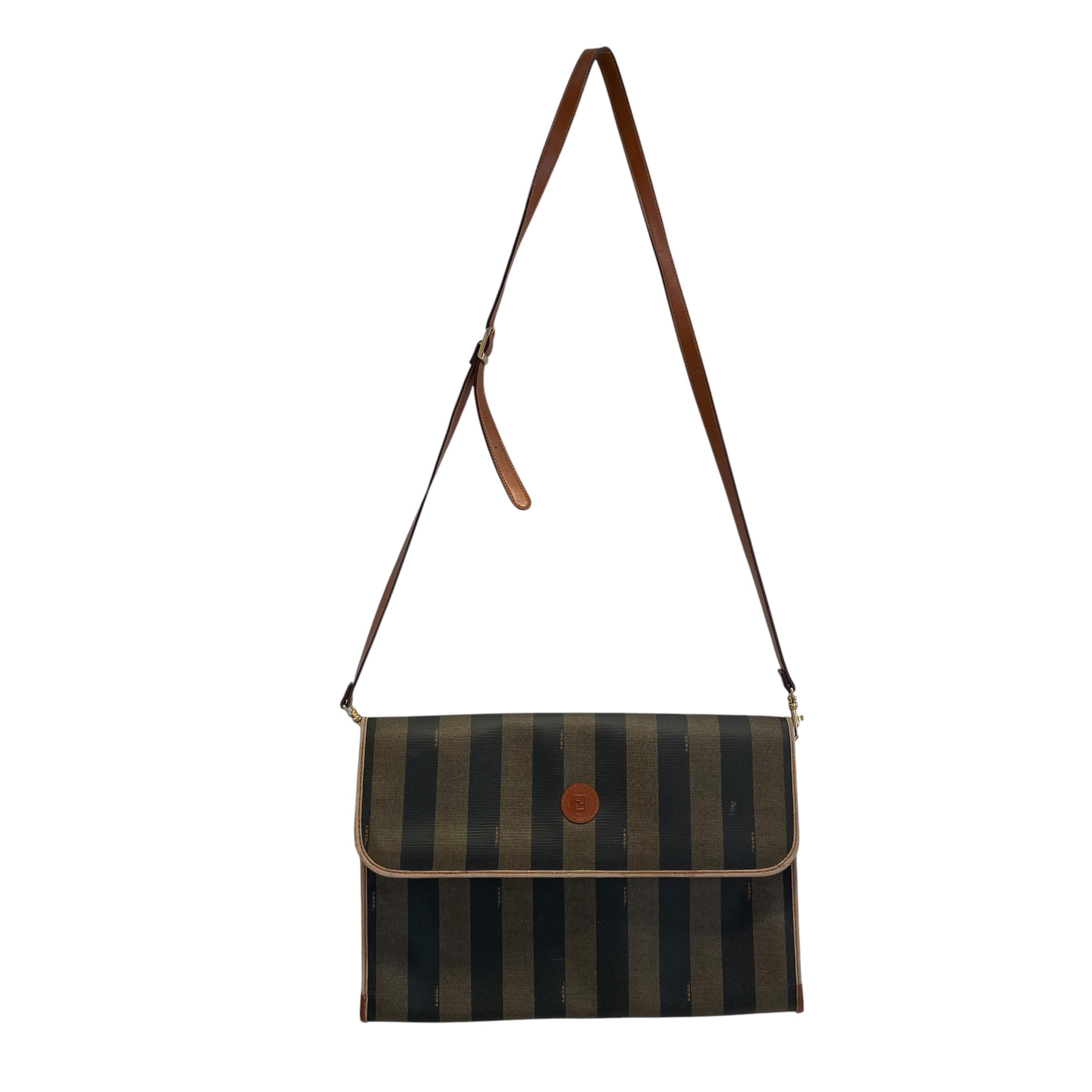 FENDI/Cross Body Bag/Stripe/GRY/PEQUIN VTG CROSSBODY view 1
