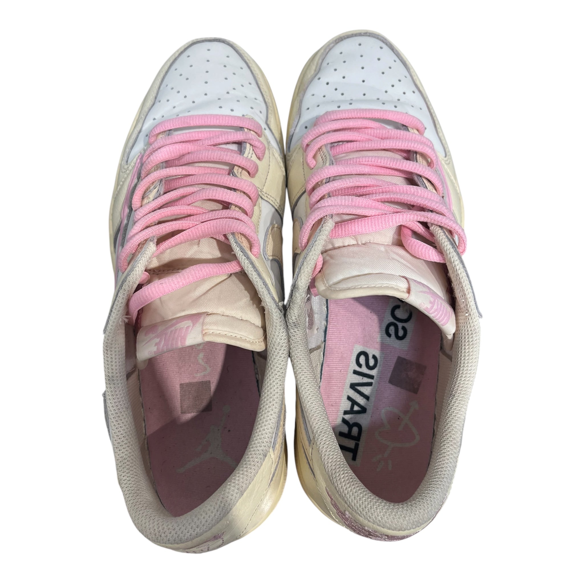 NIKE/X TRAVIS SCOTT AIR JORDAN 1 LOW OG/Low-Sneakers/US 13/Leather/PNK/IQ7604-100 view 7