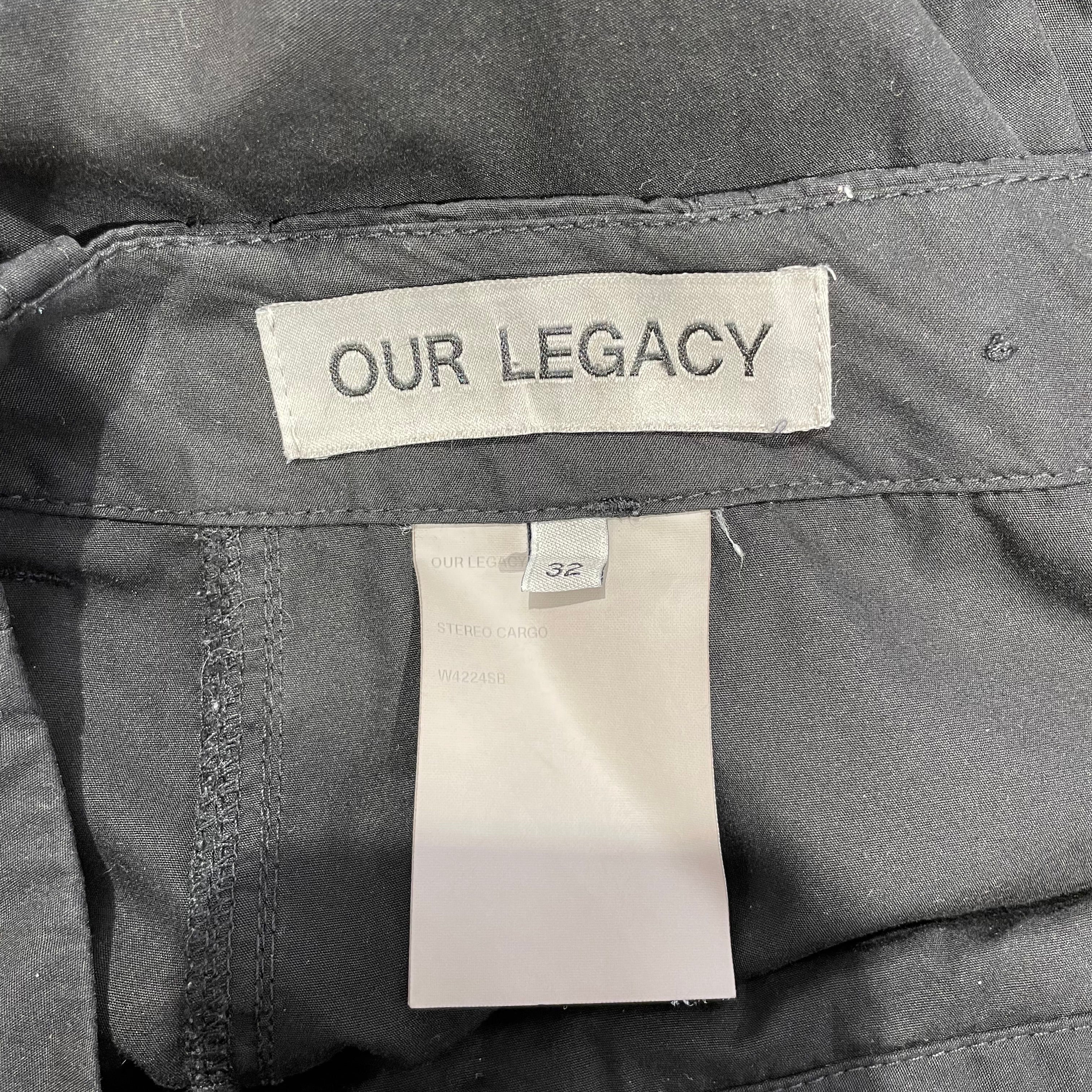 OUR LEGACY/Cargo Pants/32/Cotton/BLK/STEREO CARGO view 3