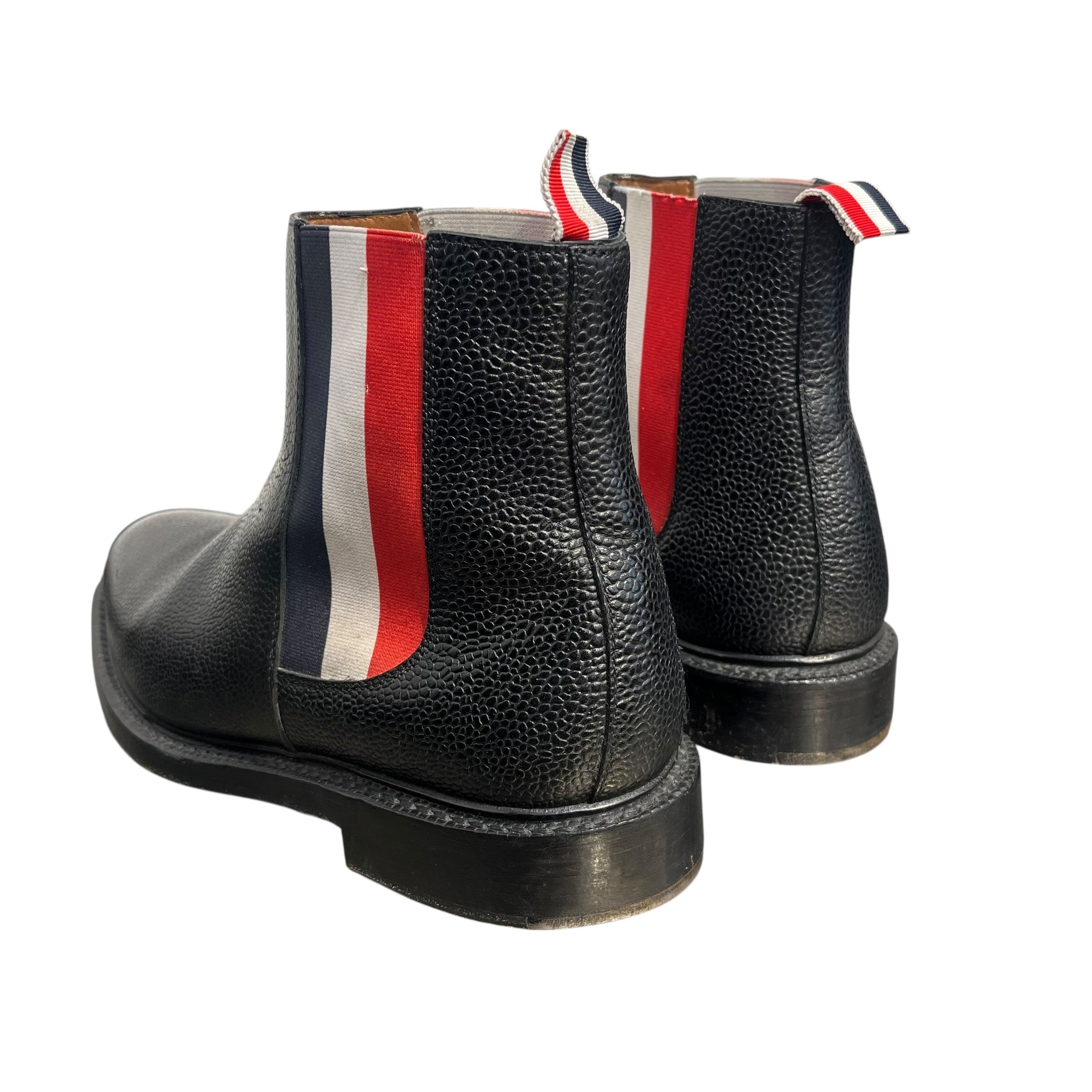 THOM BROWNE. NEW YORK/Chelsea Boots/EU 41/Leather/BLK/PEBBLED LEATHER CHELSEA BOOT view 2