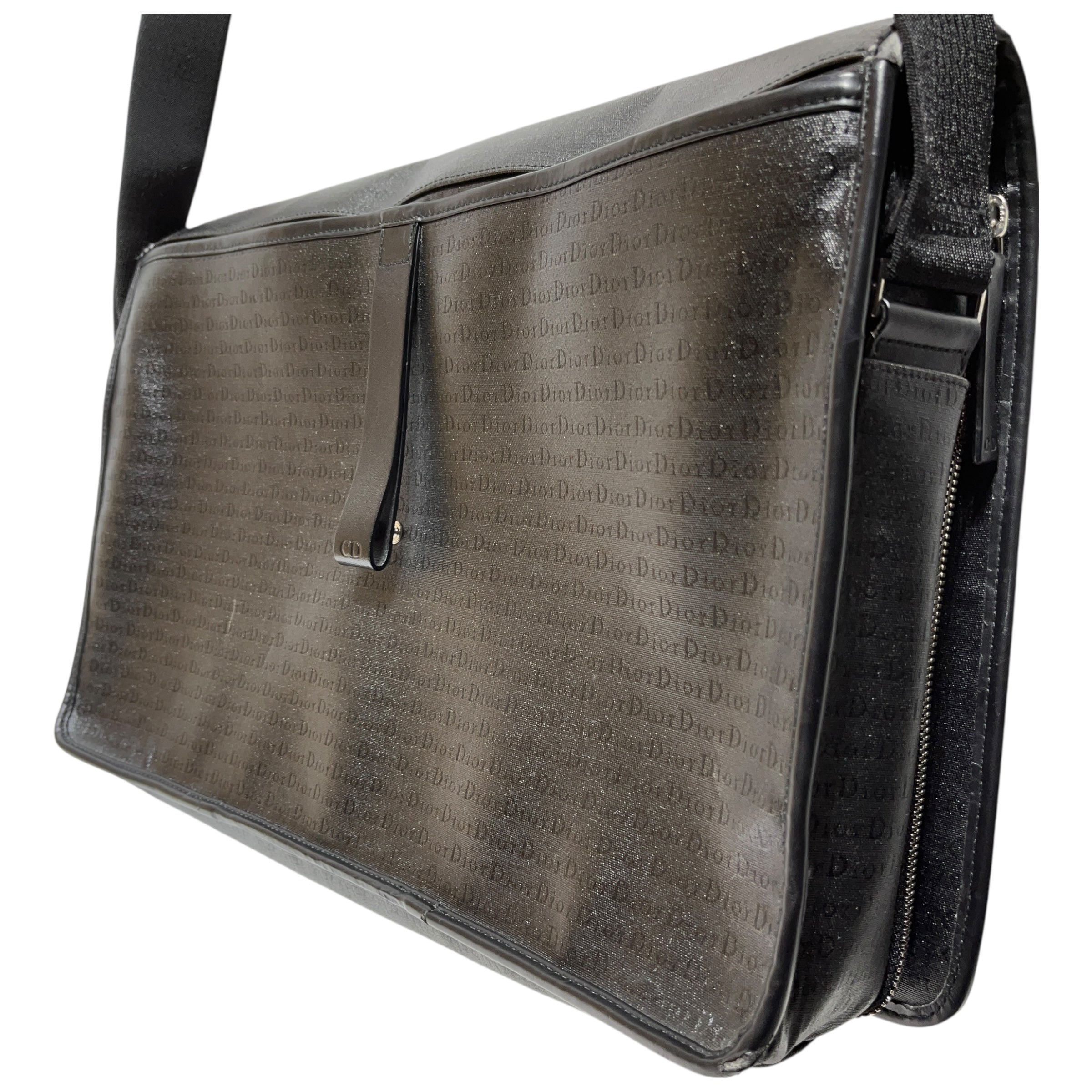 Christian Dior/Cross Body Bag/All Over Print/Leather/BLK/ view 4