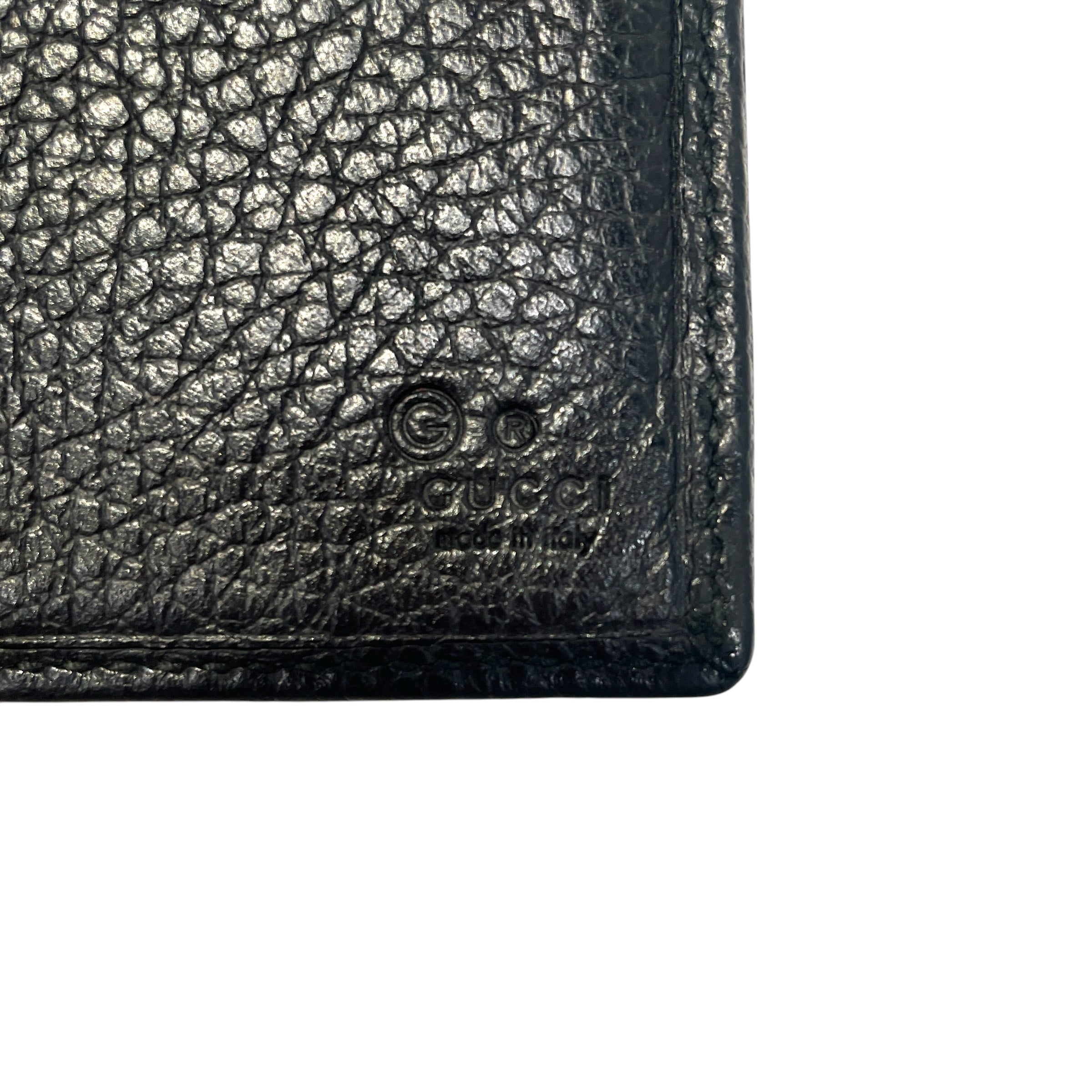 GUCCI/Bifold Wallet/Monogram/Nylon/BLK/nylon/leather bifold wallet view 5