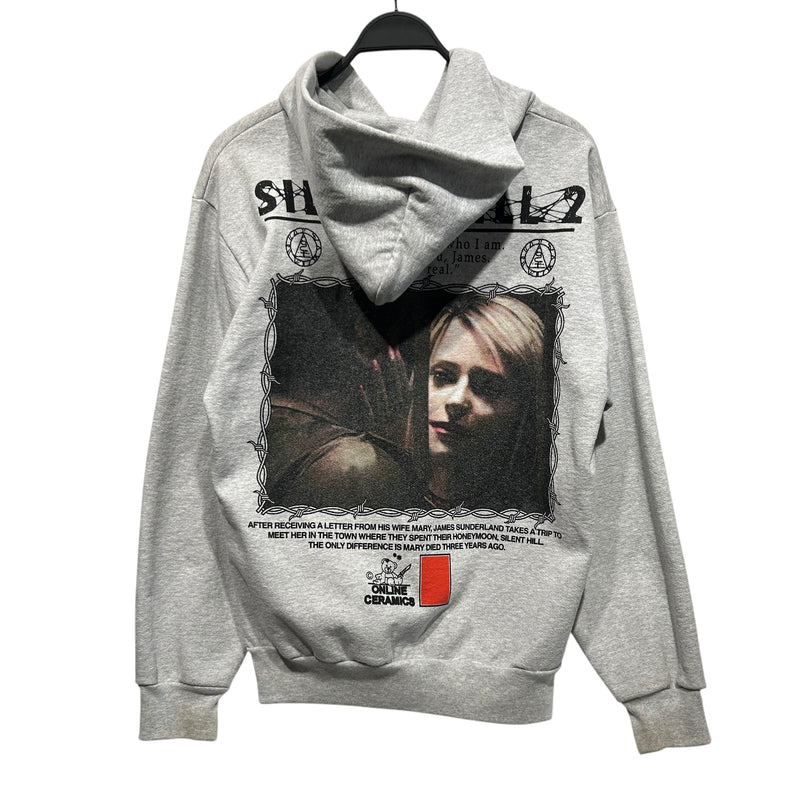 Online Ceramics/Zip Up Hoodie/M/Cotton/GRY/SILENT HILL