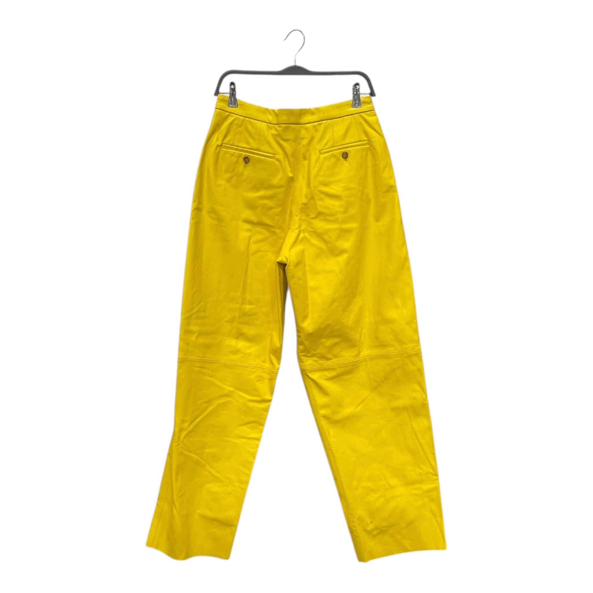 MARNI/Straight Pants/48/Leather/YEL/PLEATED LEATHER PANT view 2