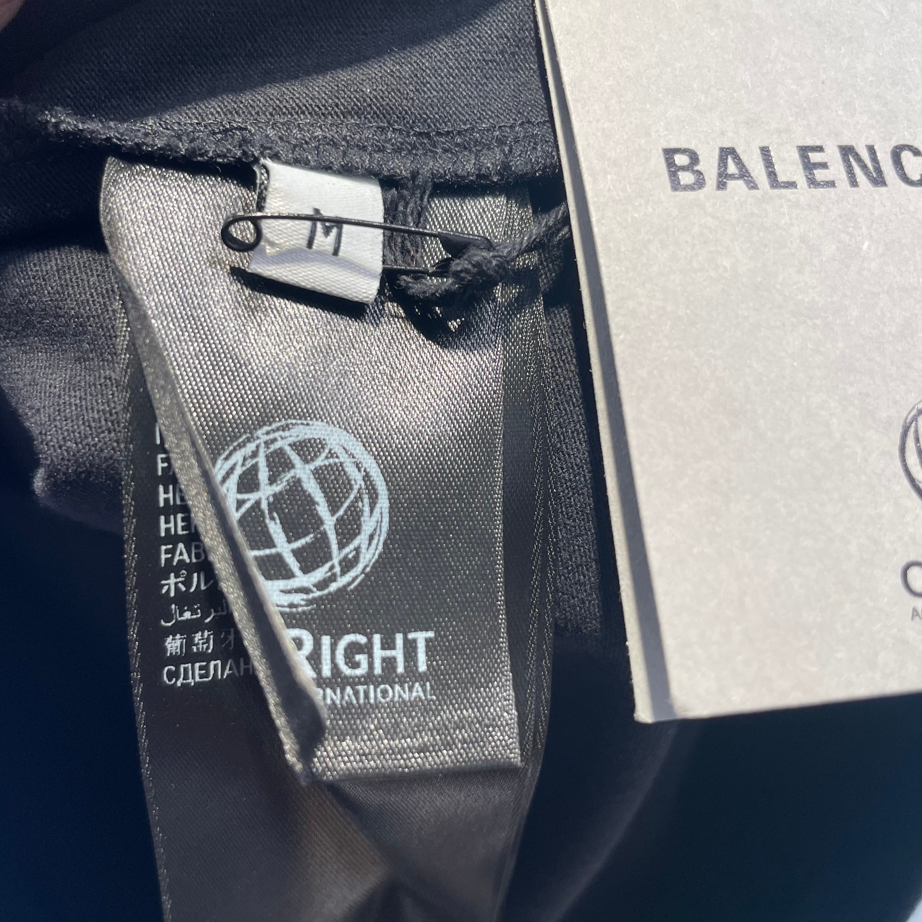 BALENCIAGA/Tank Top/M/Cotton/BLK/BLK SL WOMEN HAND HOLD TEE view 3