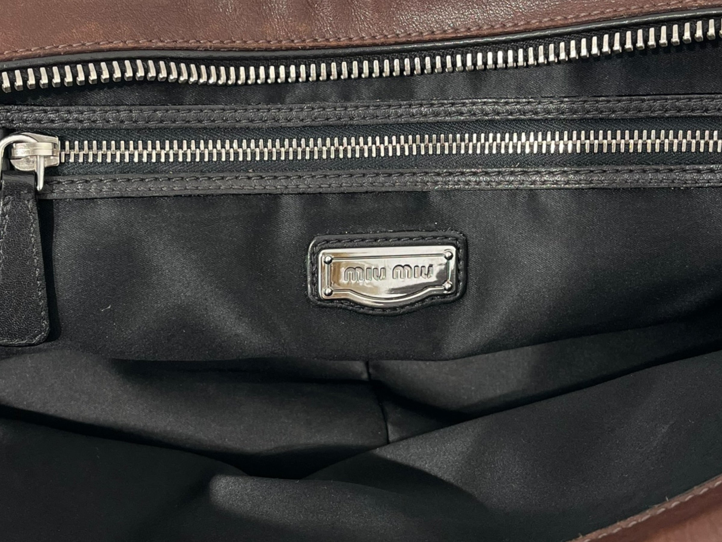 MIU MIU/Hand Bag/Border/Leather/BRW/LASER CUT  HANDLE BAG view 7