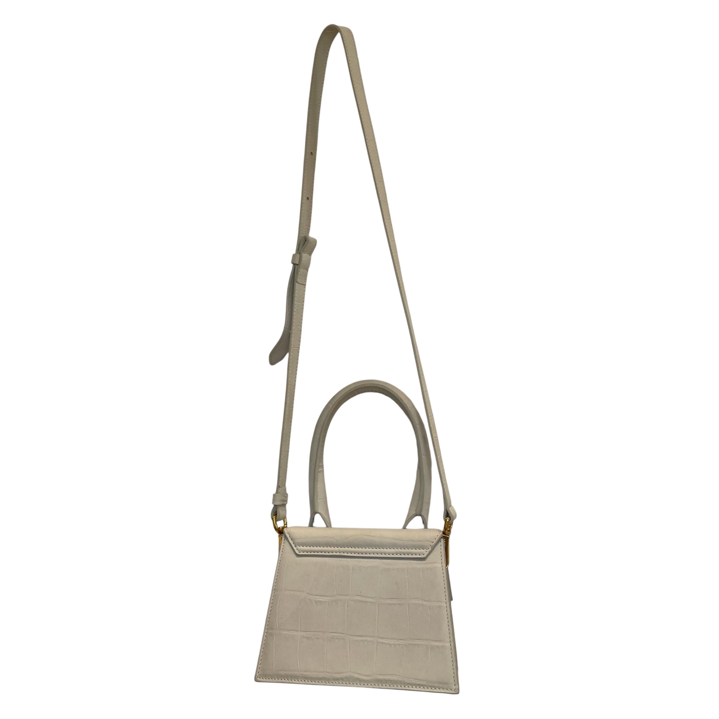 JACQUEMUS/Cross Body Bag/Animal Pattern/Leather/CRM/gld-tone hardware/cream strap view 2