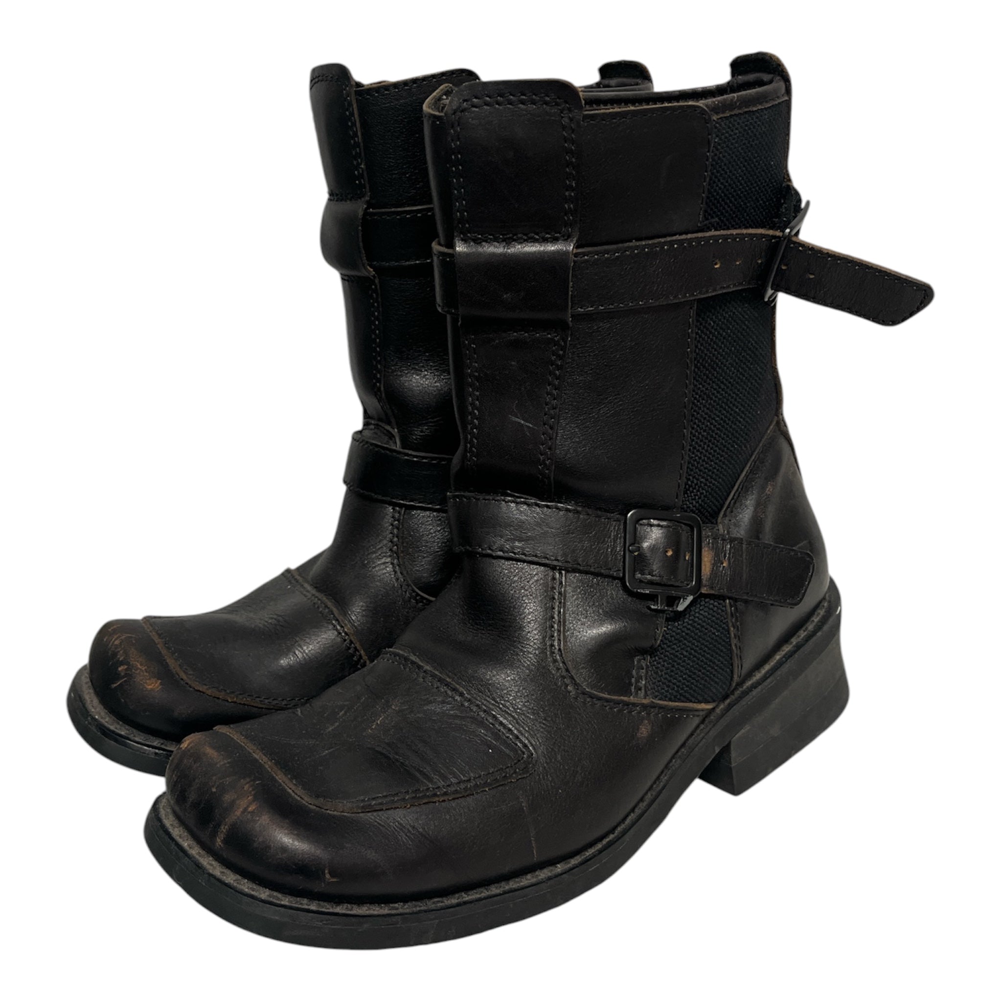 DIESEL/Pull-On Boots/US 10.5/Leather/BRW/BELTED BOOTS. view 2